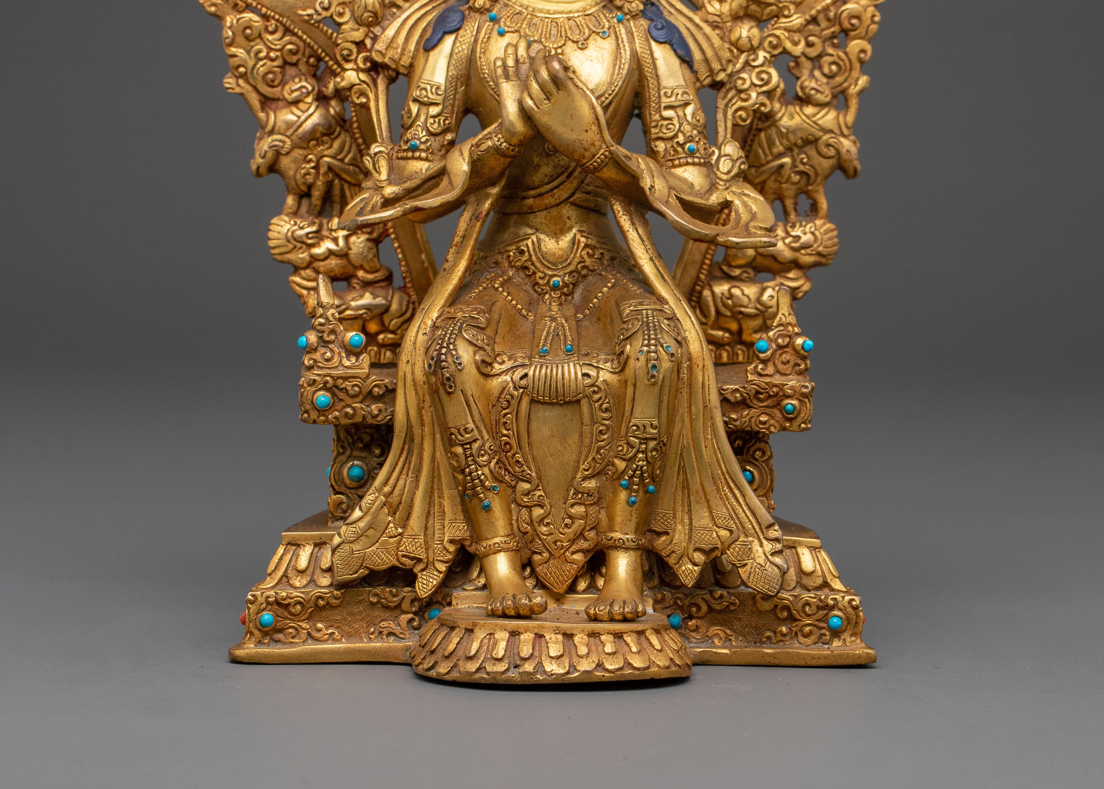Maitreya Buddha Future Hope Statue | 24K Gold Gilded Future Buddha Sculpture