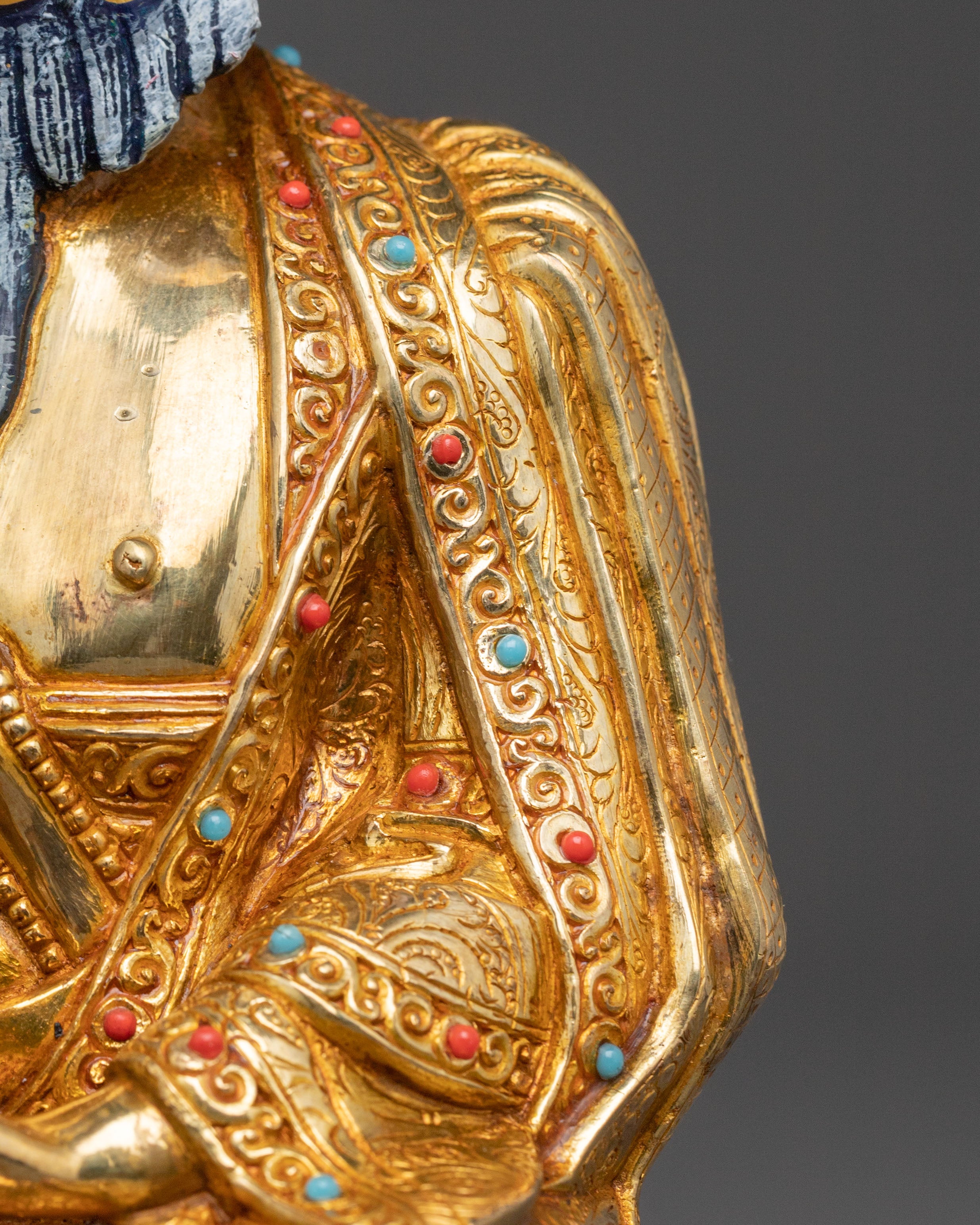 Guru Shapdum Meditation Statue | Exquisite Copper Artistry