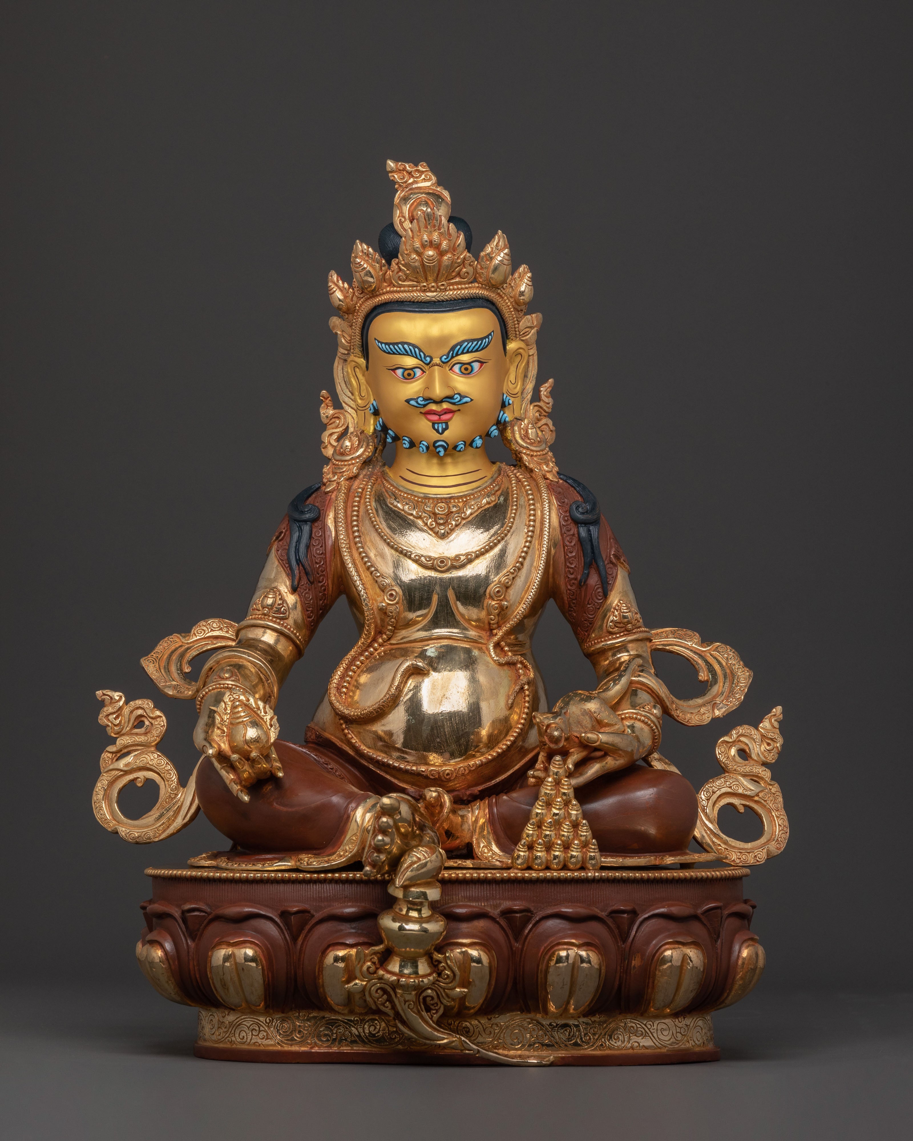 Golden Dzambhala Prosperity Statue | Handcrafted in Nepal