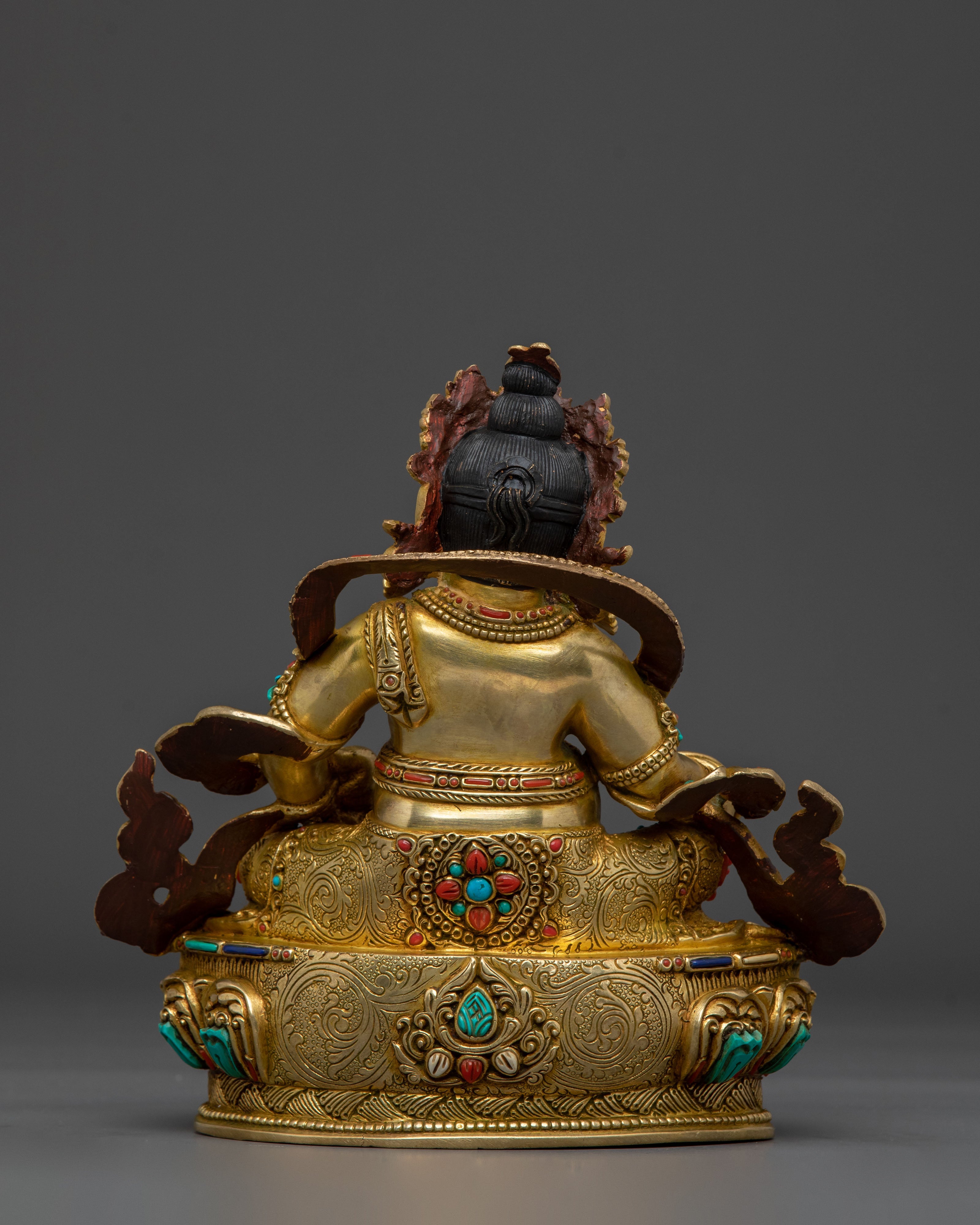 Golden Dzambhala Statue | Himalayan Sacred Figurine