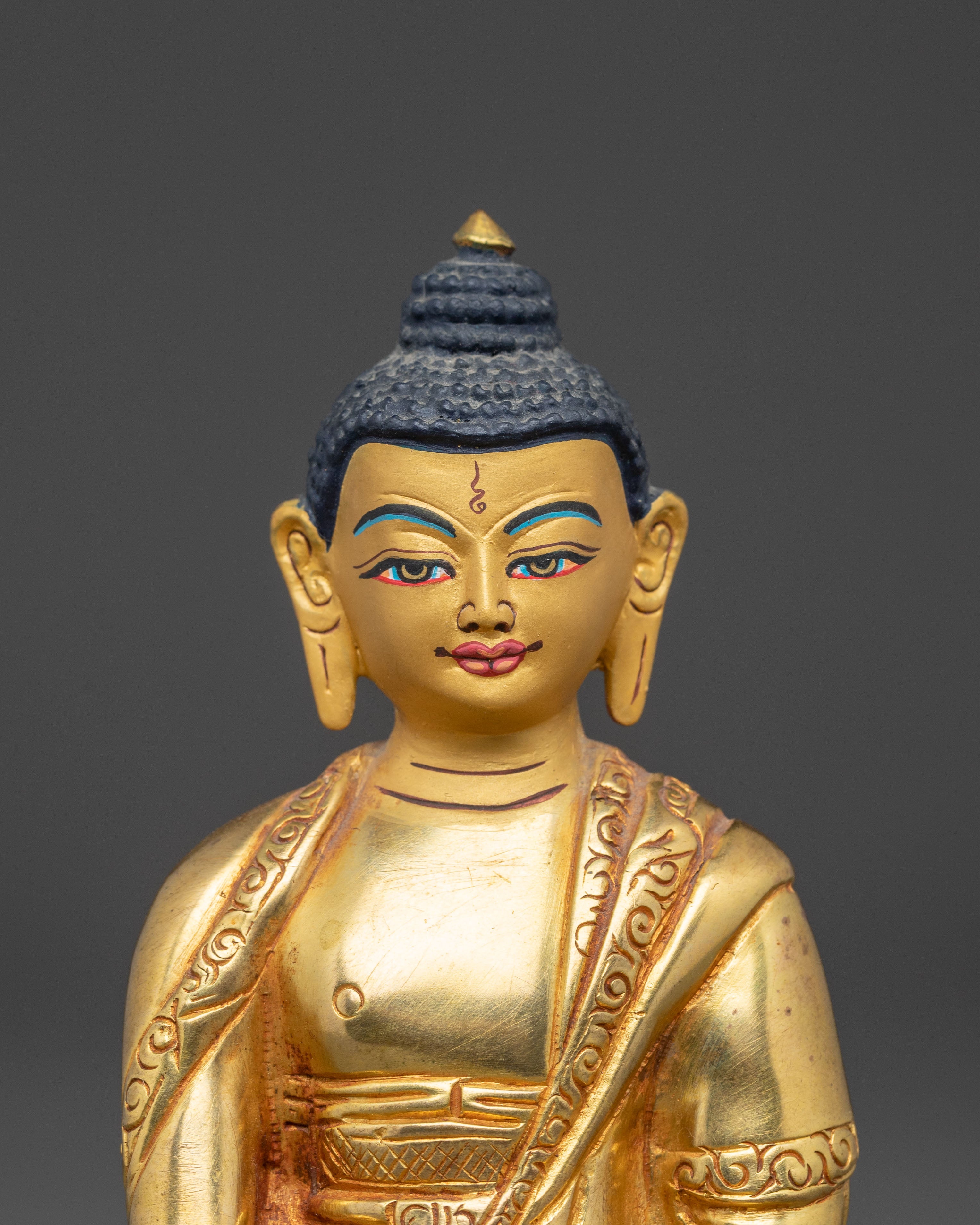 Peaceful Copper Handmade Statue of Amitabha Buddha | Pure Land Buddha