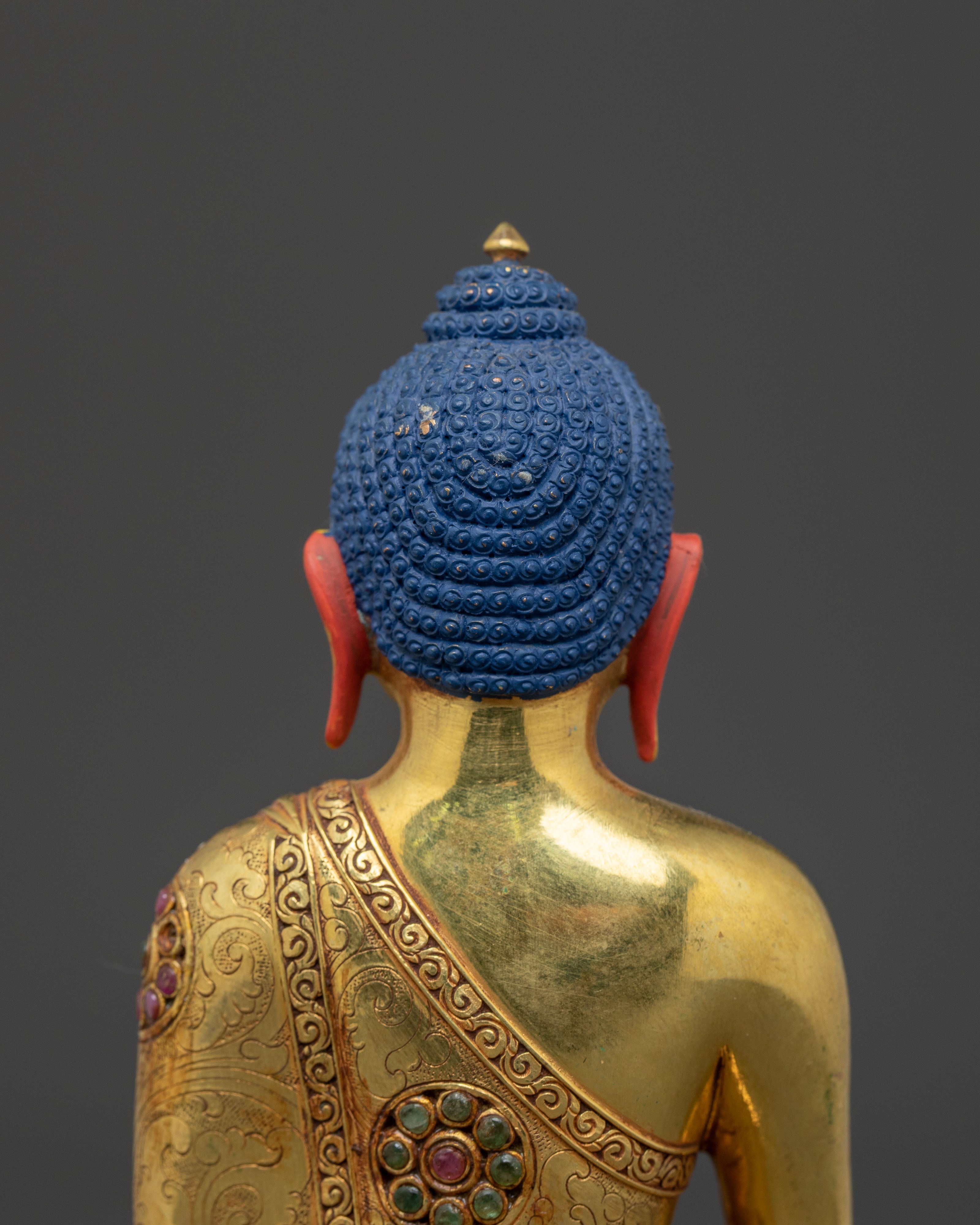 Three Buddhas Sacred Statue Set | Handcrafted 24K Gold Gilded Buddhist Sculptures