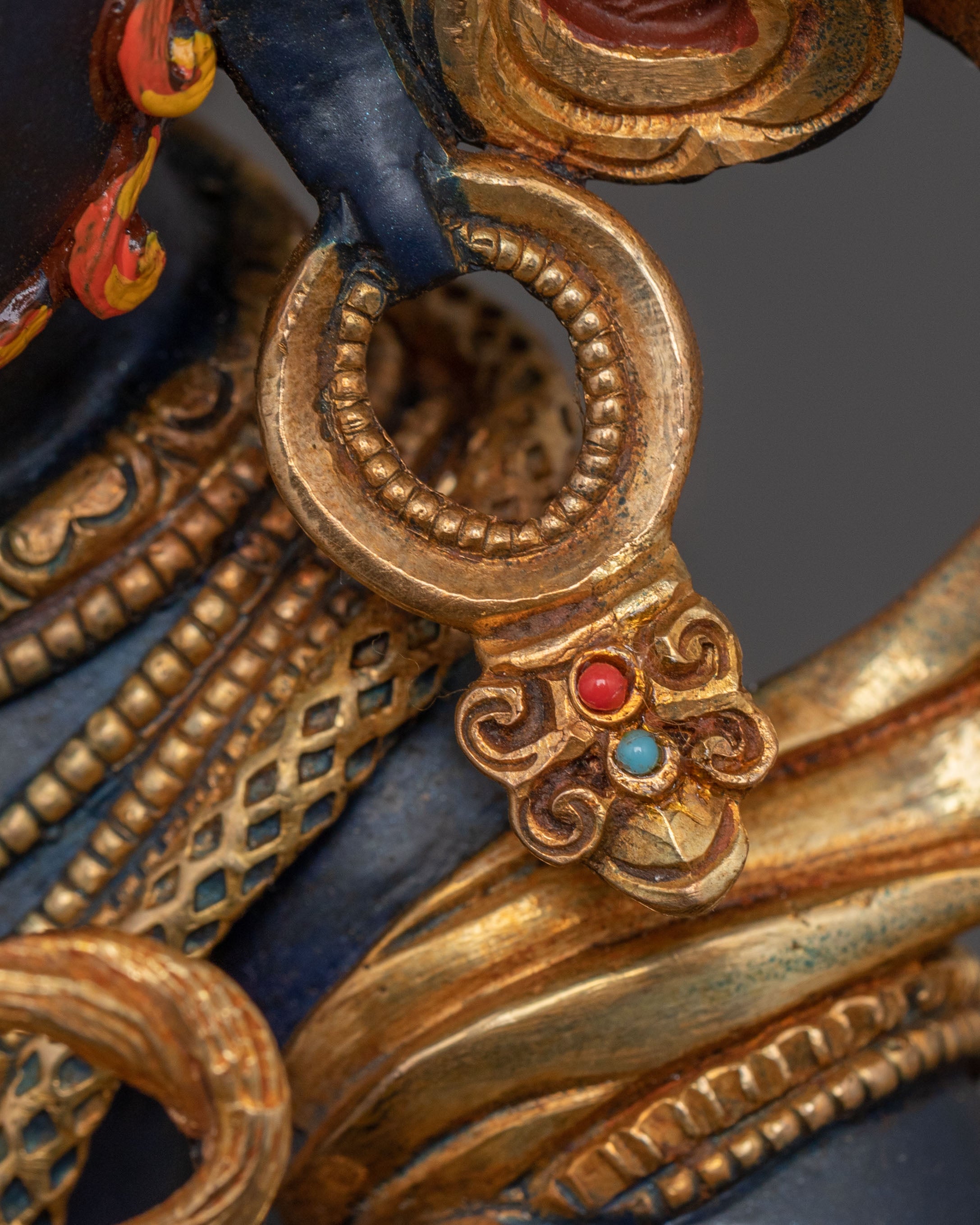 Vajrapani: A Silver Electro-Plated Sacred Sculpture of Vajrapani