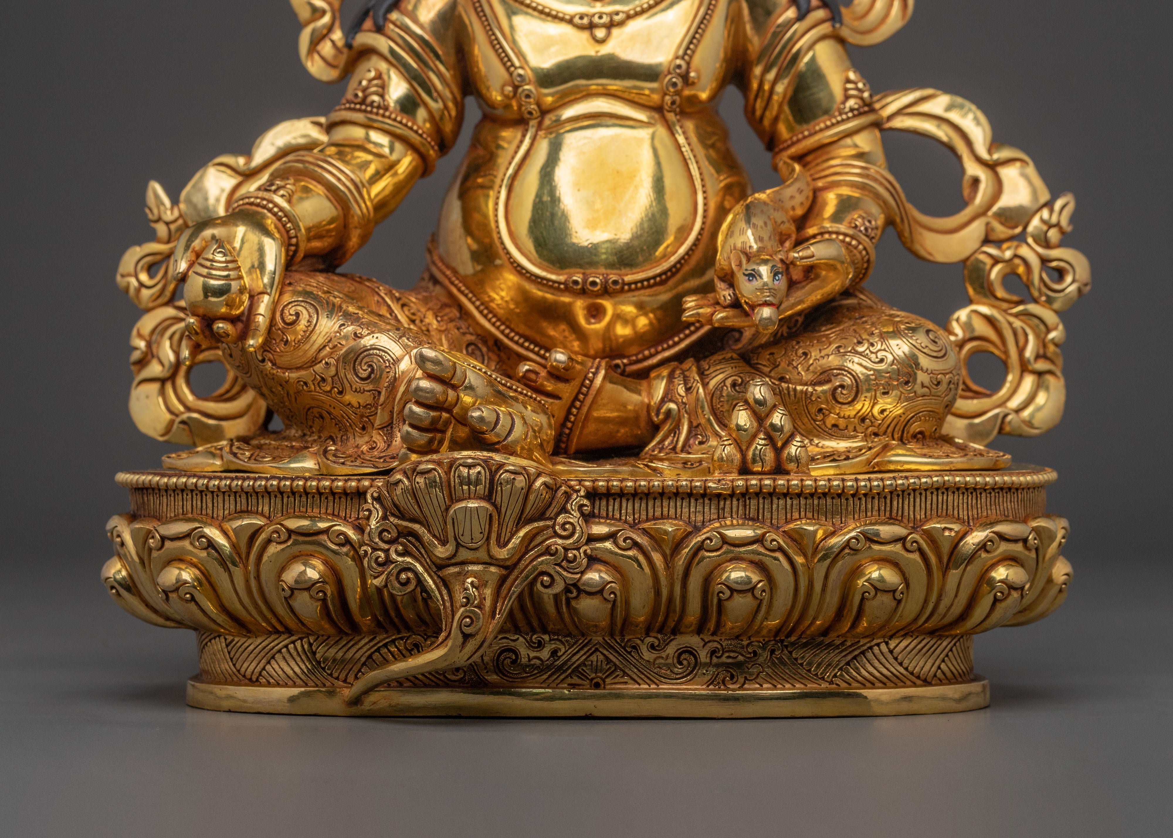 Dzambhala Sacred Statue | 24K Gold Gilded