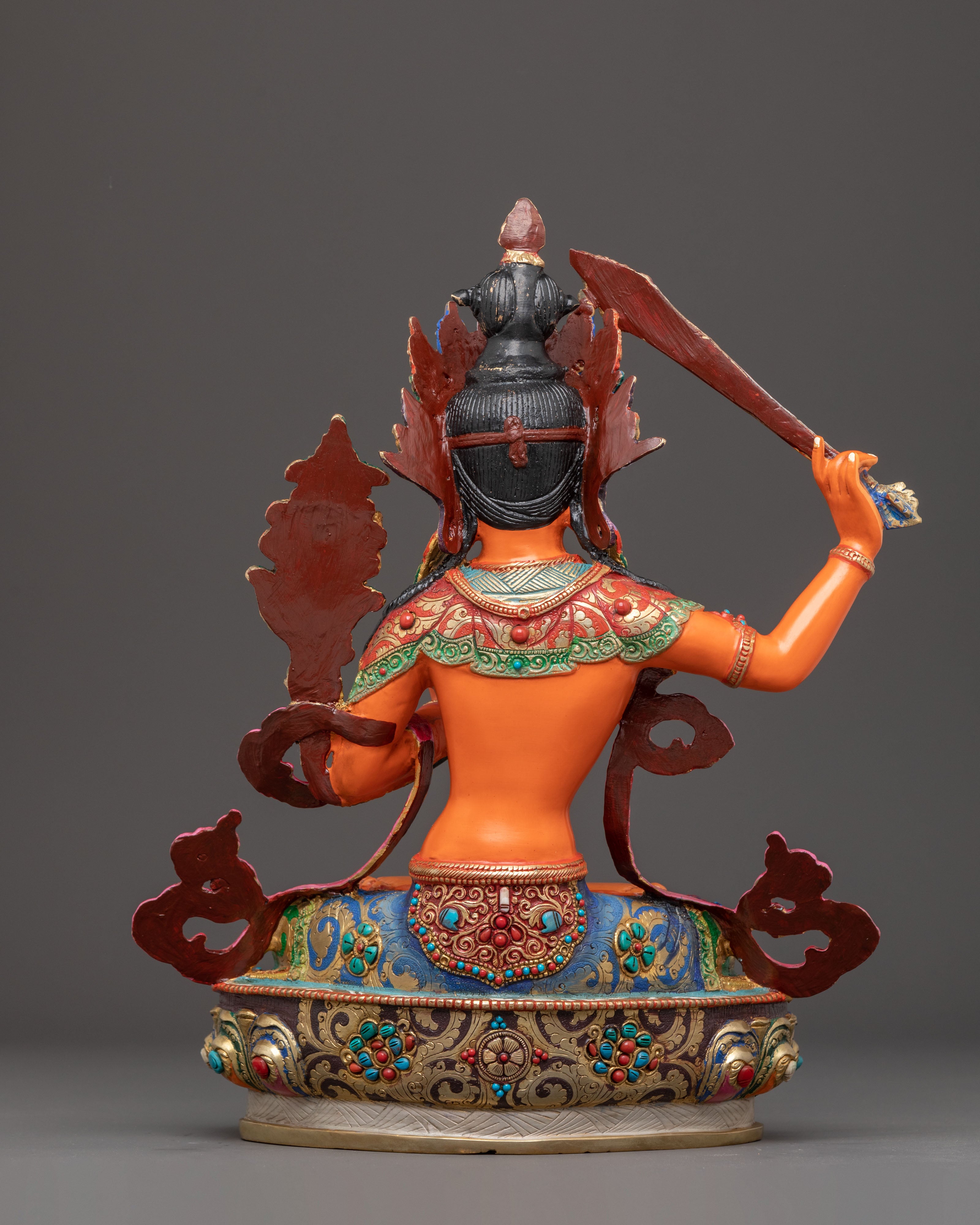 Himalayan Handcrafted Statue of Bodhisattva Manjushri