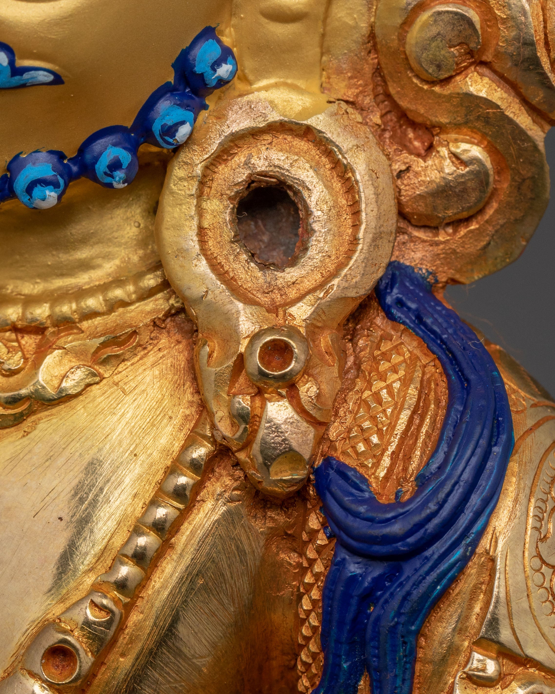 Sacred Statue of Dzambhala | 24K Gold Gilded Copper Statue