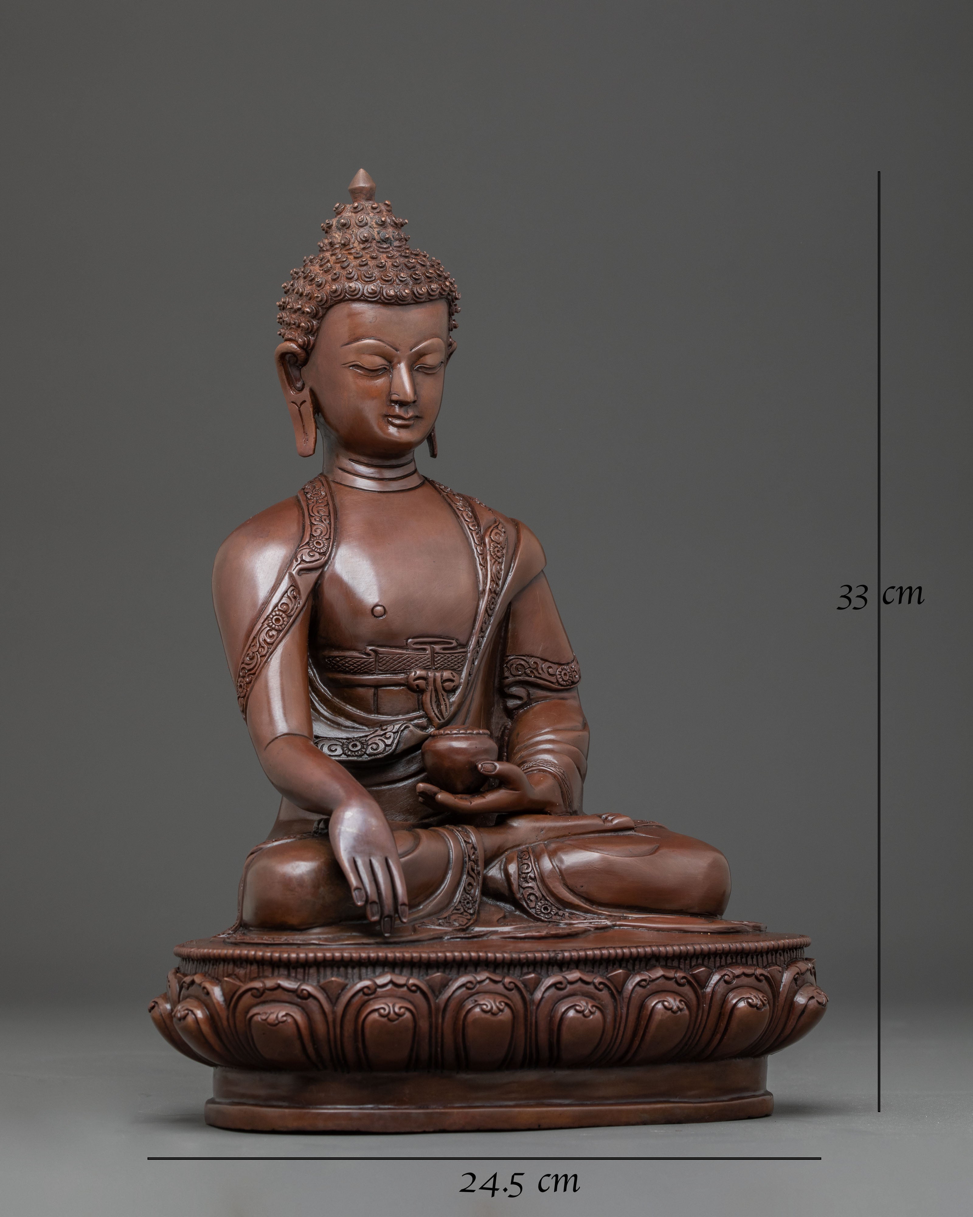 Handcrafted Oxidized Statue of Buddha Shakyamuni | Historical Buddha