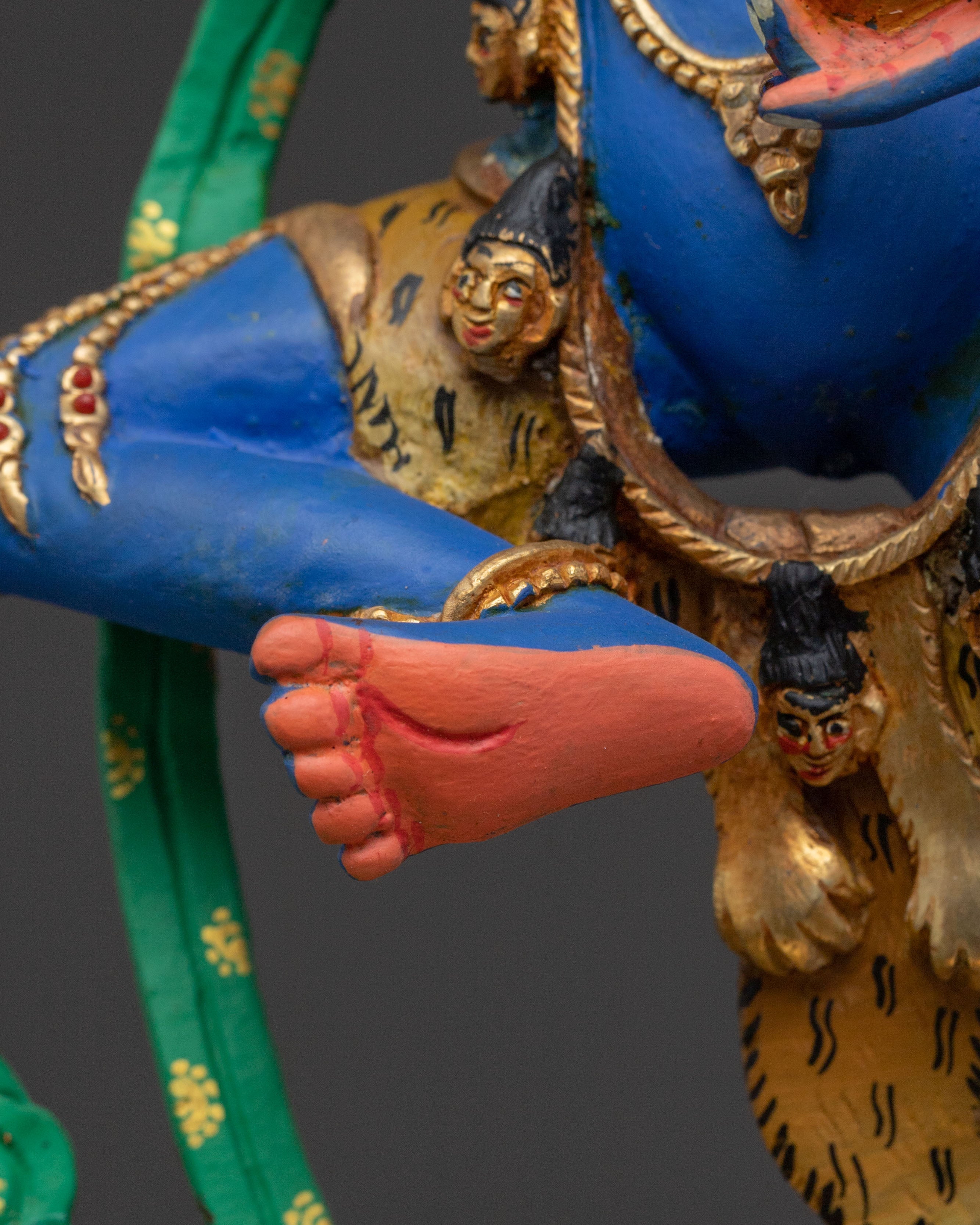 24K Gold Gilded Shima Mukha Statue | Radiant Wisdom