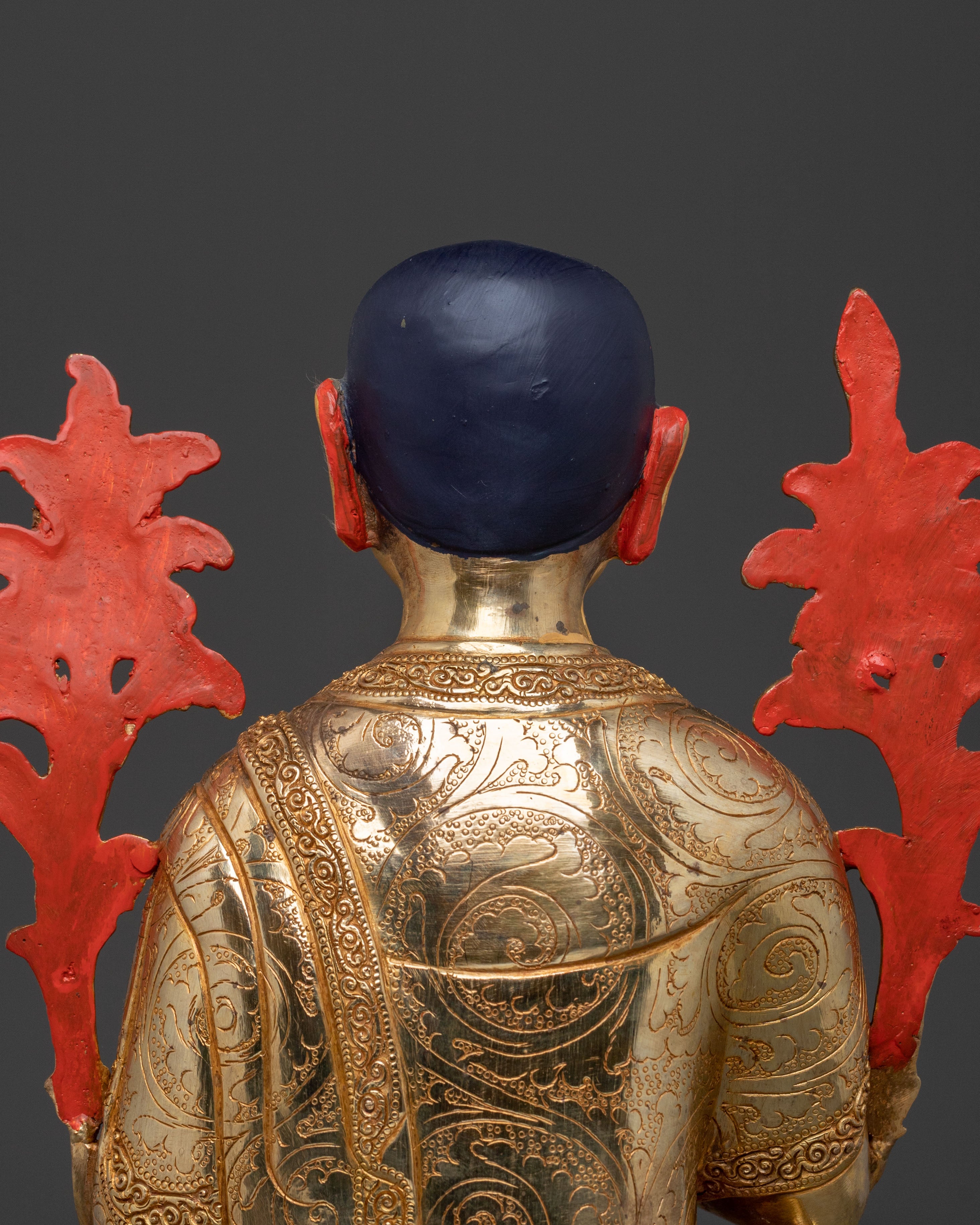 Tsongkhapa Sacred Copper Statue: Hand-Gilded Serenity