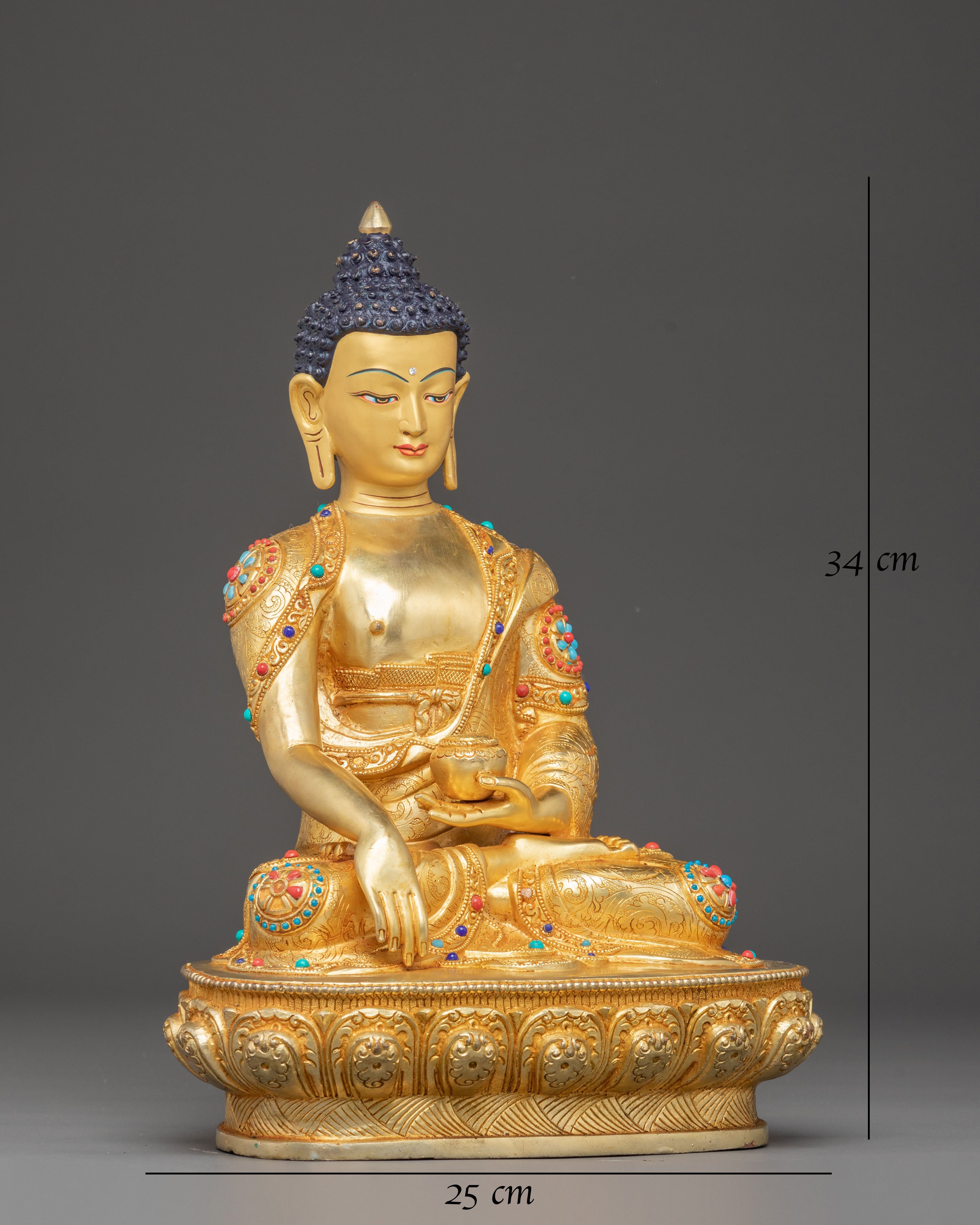 Golden Gautama Buddha Handmade Statue | Historical Buddha