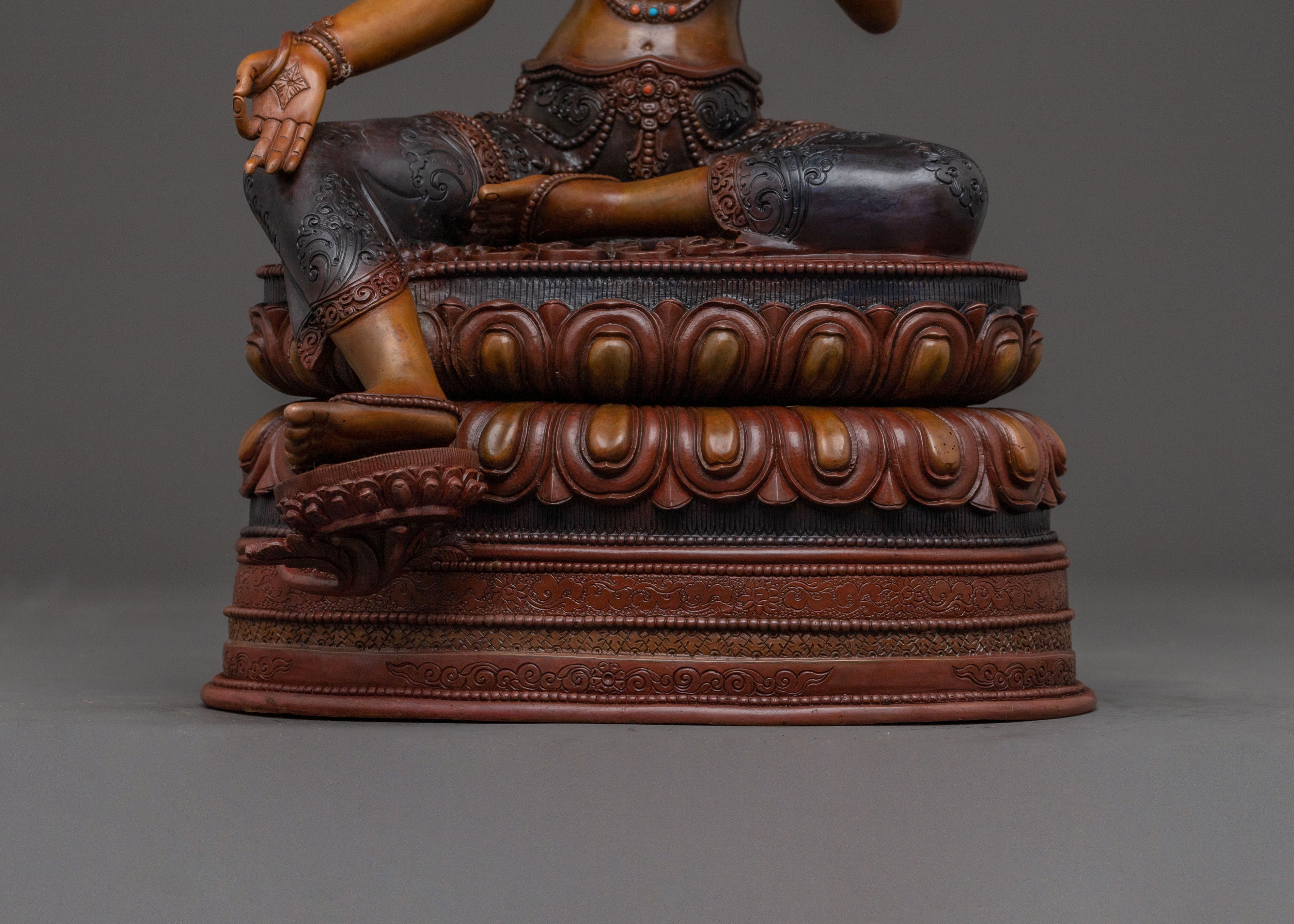 Green Tara Spiritual Figurine | Tibetan Buddhist Deity