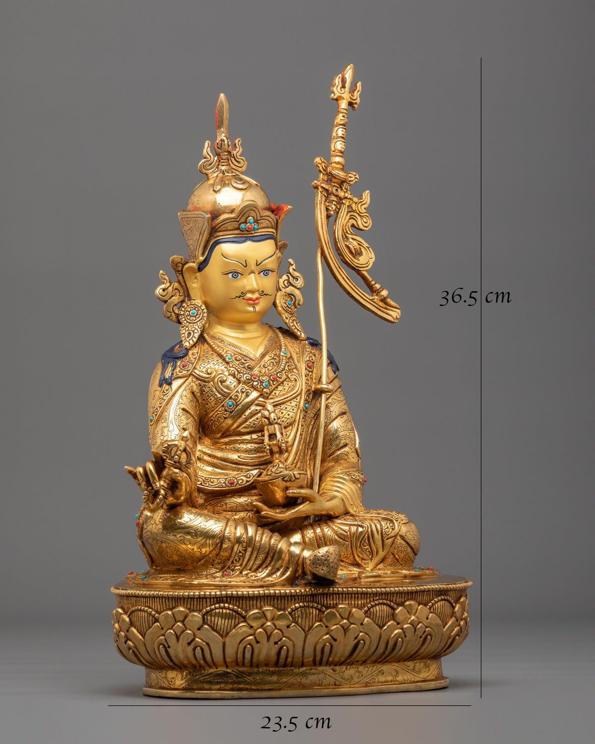 Guru Rinpoche Statue | Tibetan Buddhist Sculpture of Wisdom