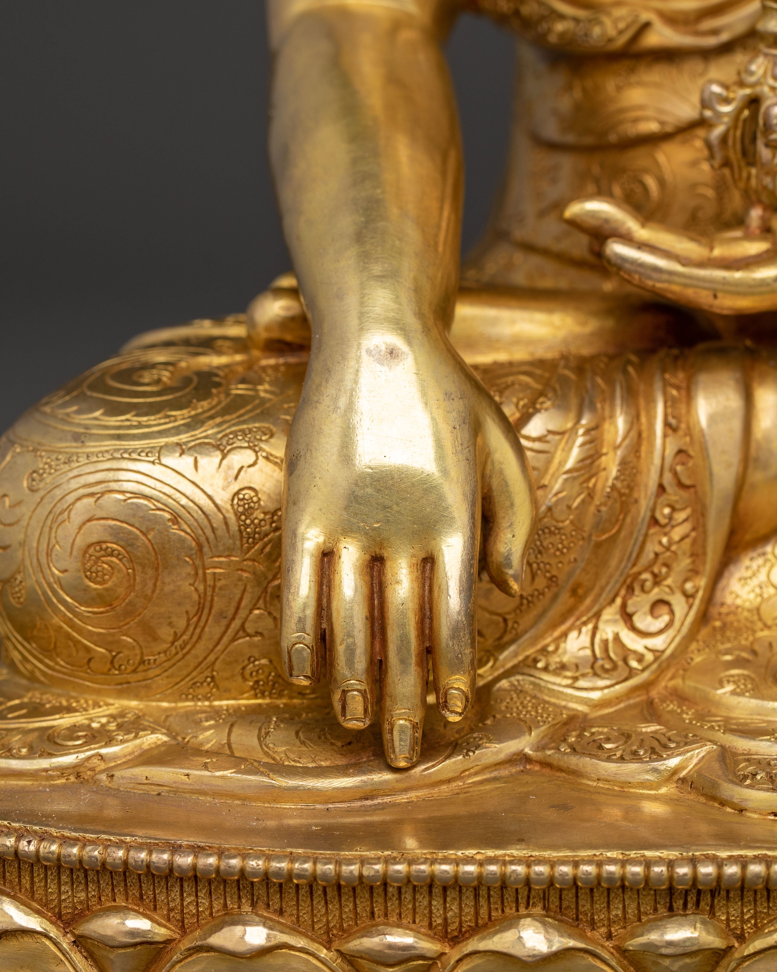 Golden Handmade Statue of Mitrgupa | Tantric Protector Deity