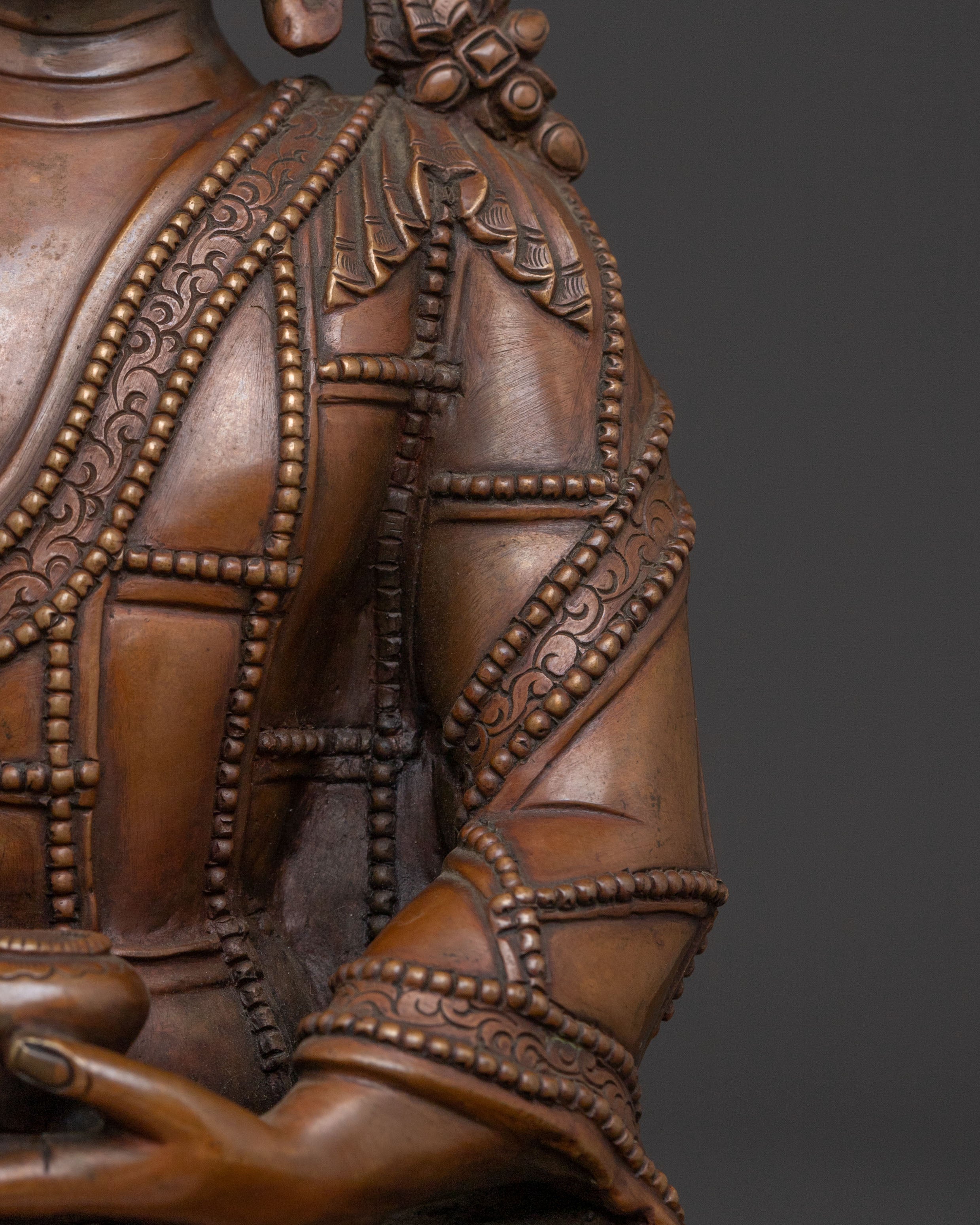 Shakyamuni Buddha Statue with Crown | Meditation Figure