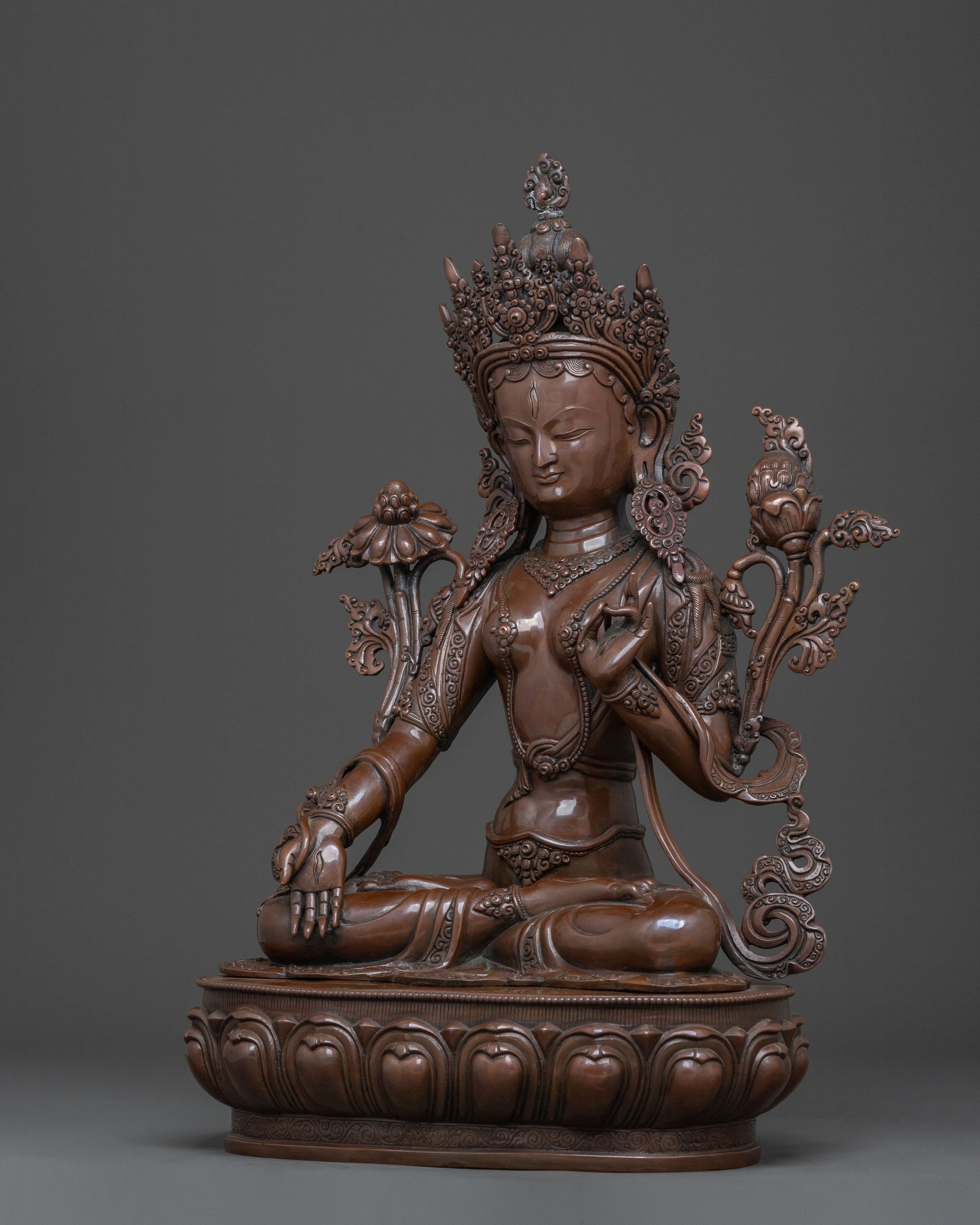 Handcrafted White Tara Spiritual Statue | Healing Goddess