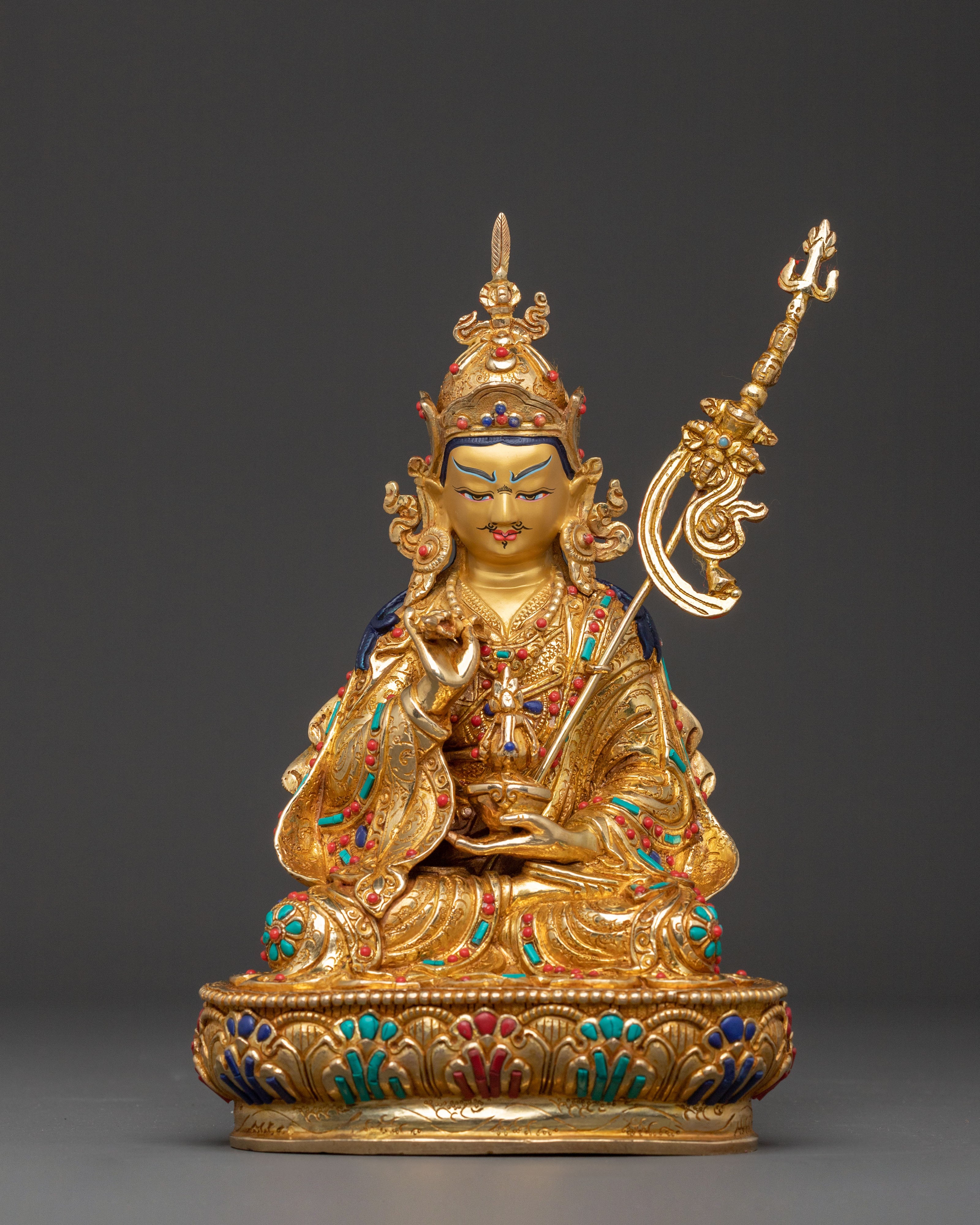 Enchanting Tibetan Statue of Guru Tsokye Dorje
