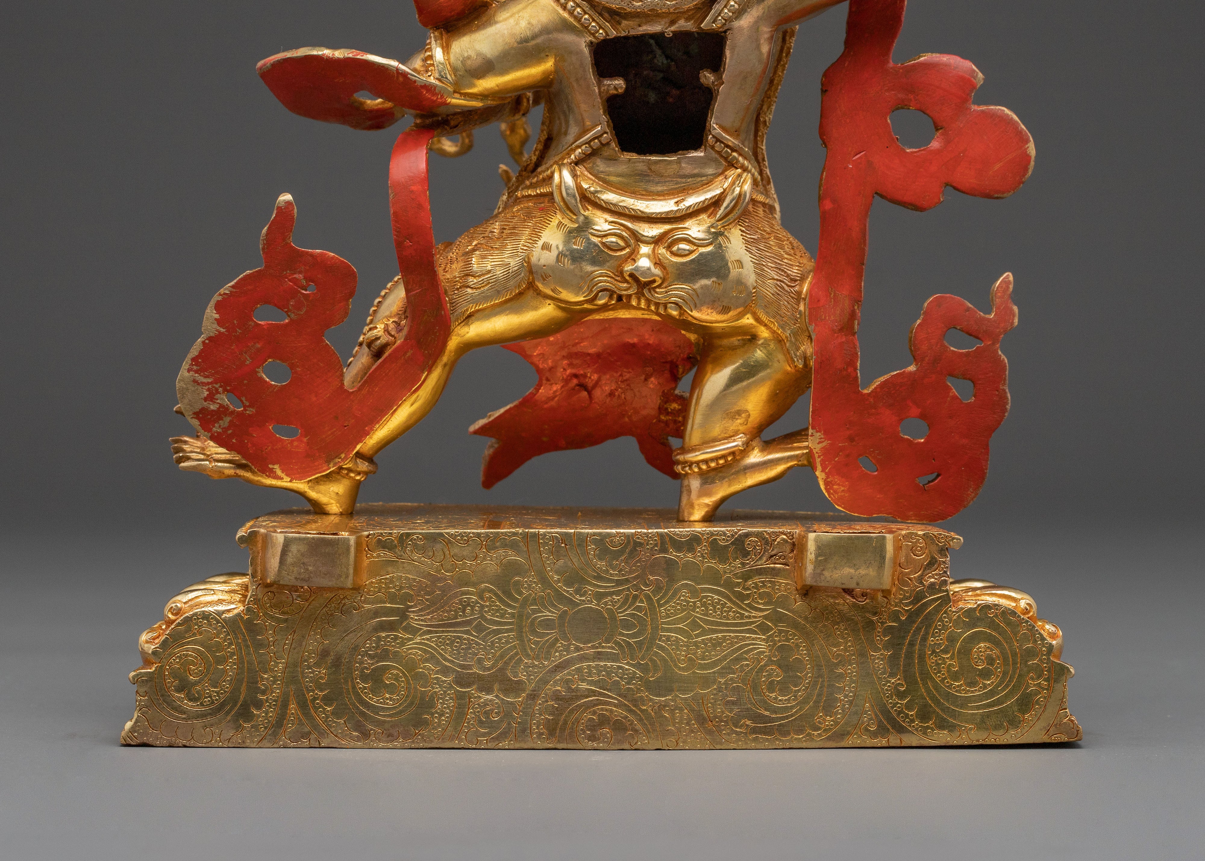 Handcrafted Vajrapani Divine Statue — 24K Gold Gilded Statue
