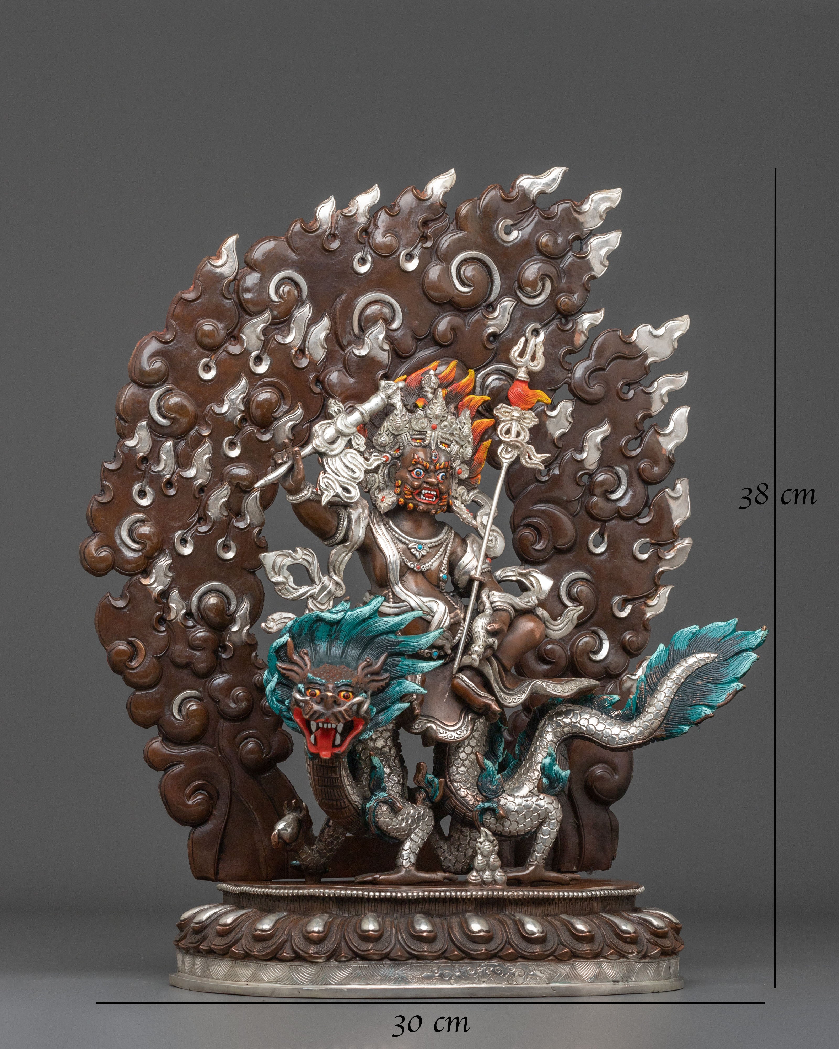 Sacred Statue of White Dzambhala: Deity of Wealth and Compassion