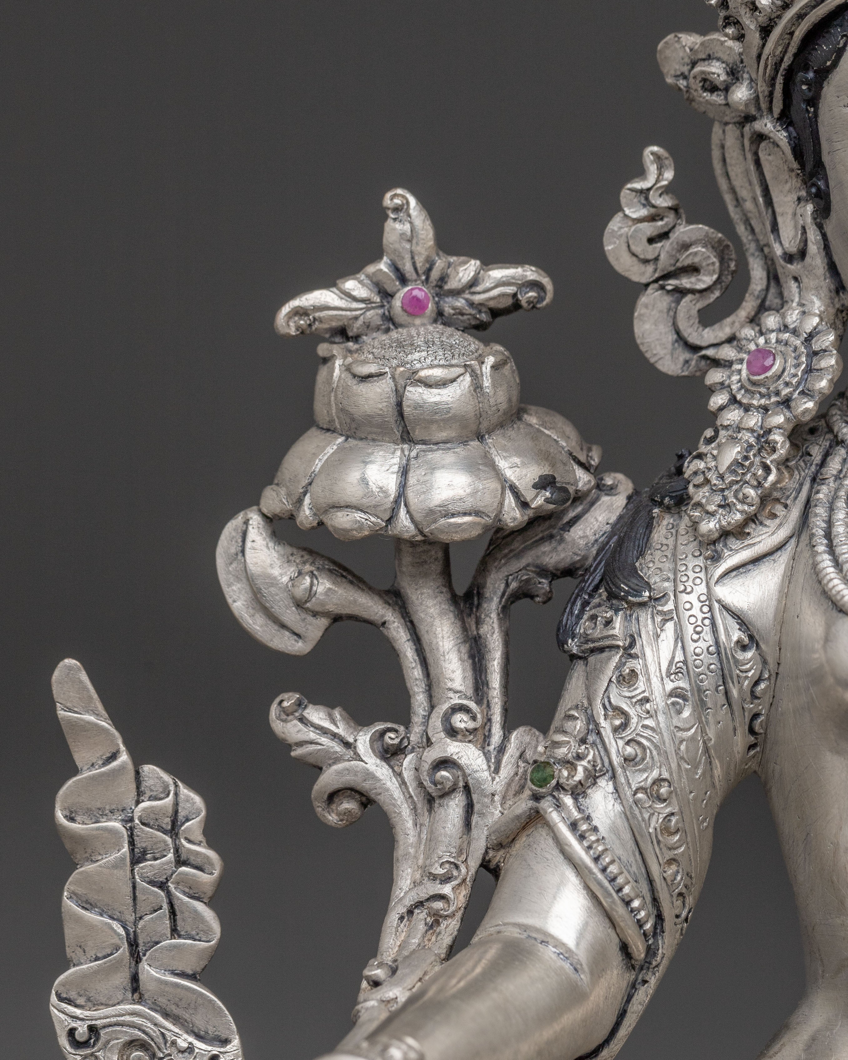 Green Tara Silver Plated Statue | Compassionate Icon