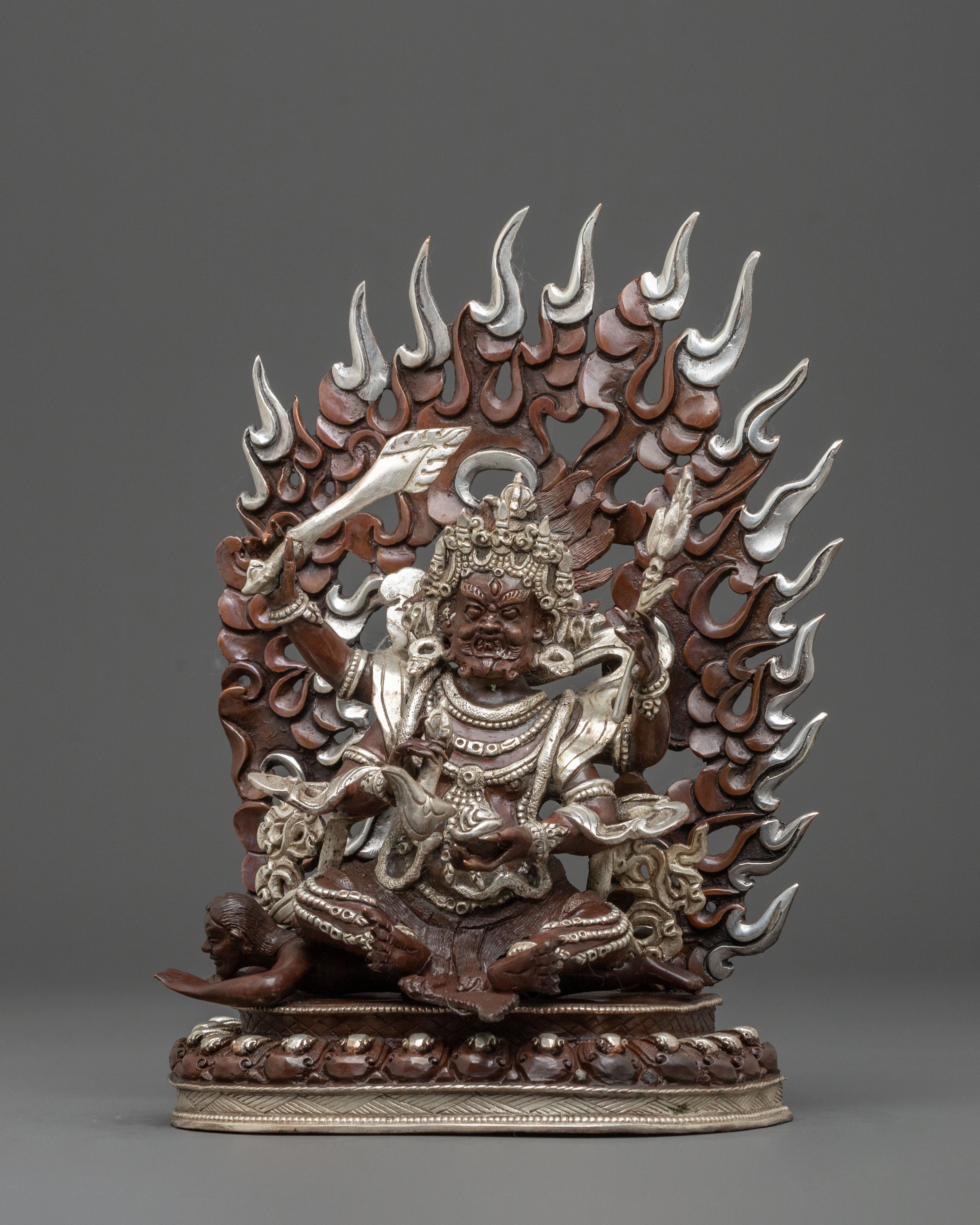 Four Armed Mahakala Copper Statue