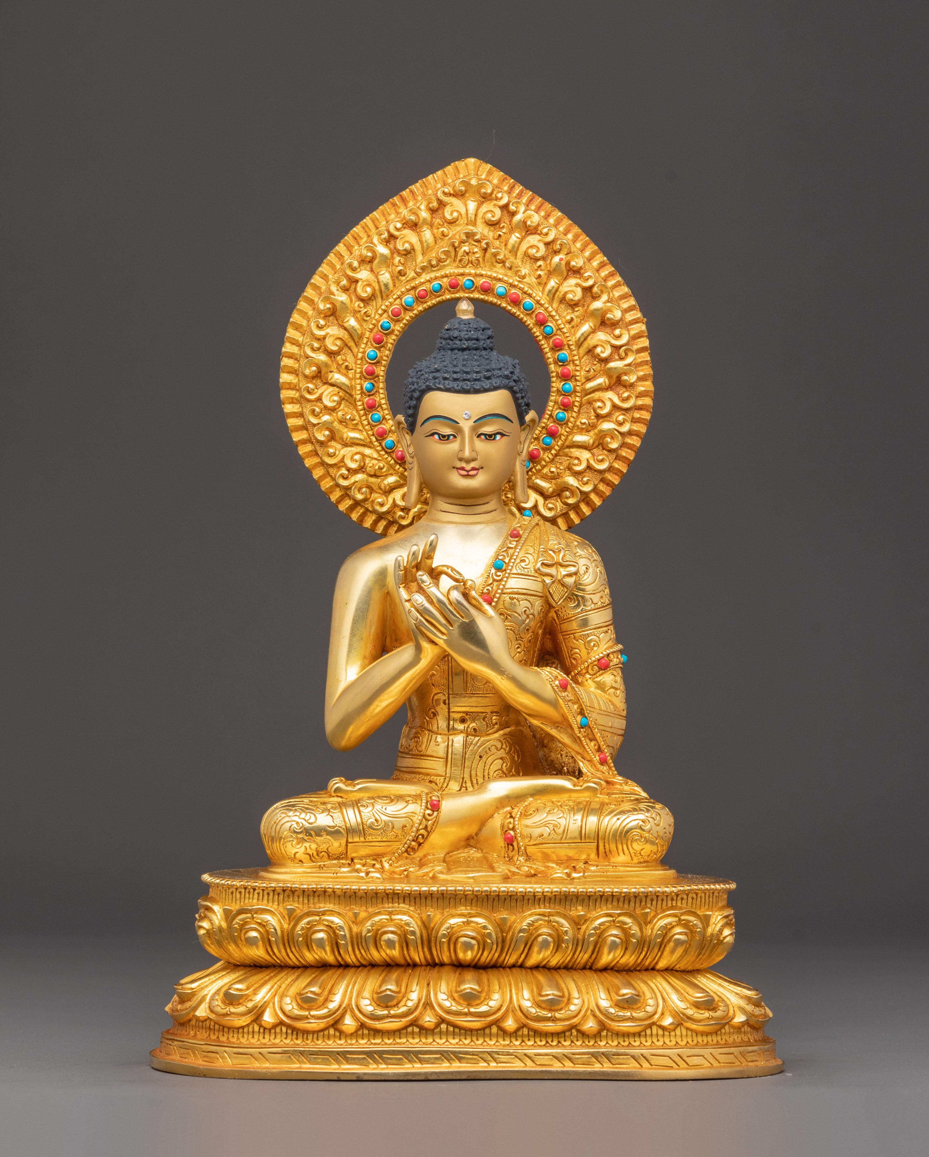 Handcrafted Golden Statue Set of Five Dhyani Buddhas
