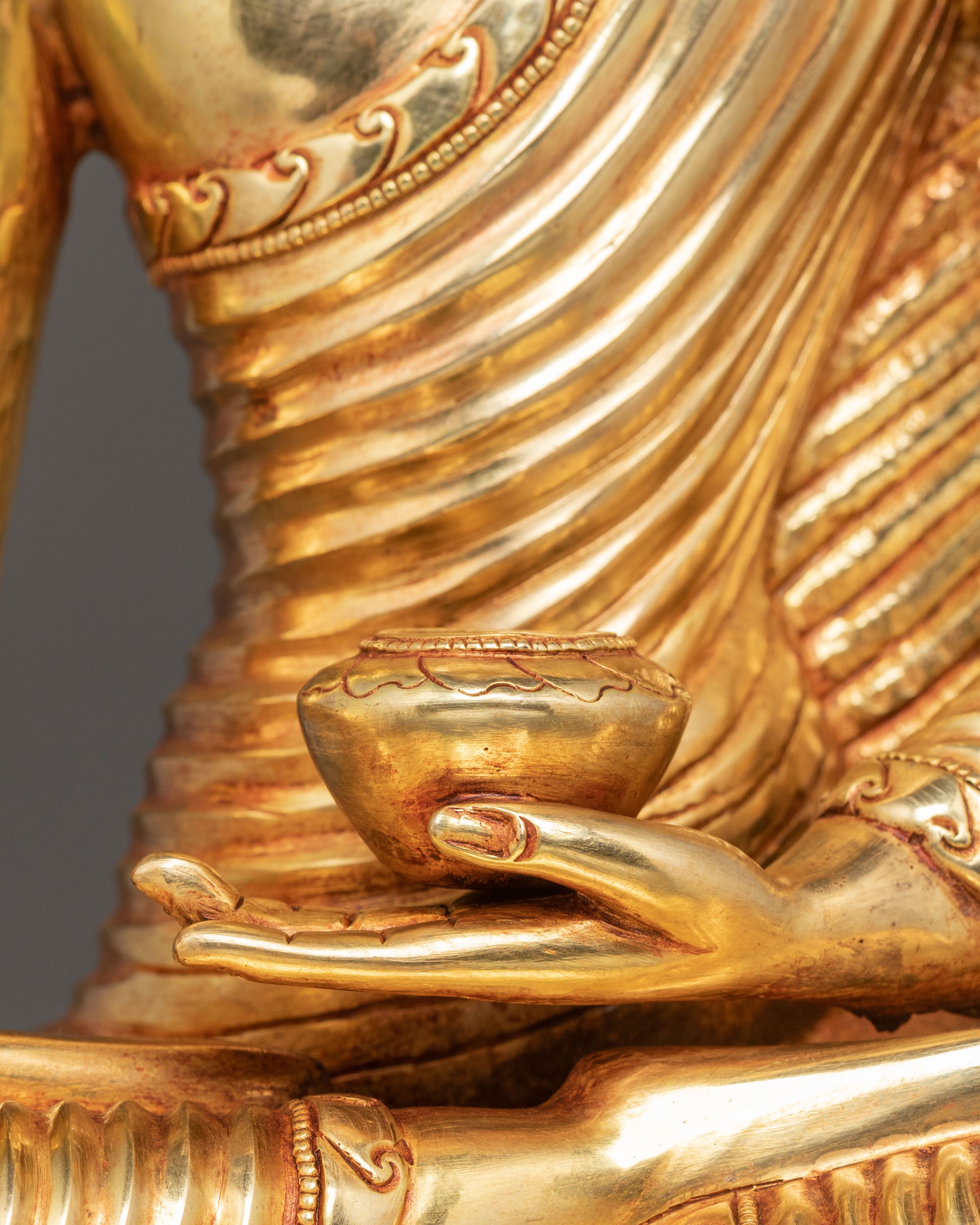 Handmade Copper Shakyamuni Buddha Sculpture | Gautama Buddha Statue