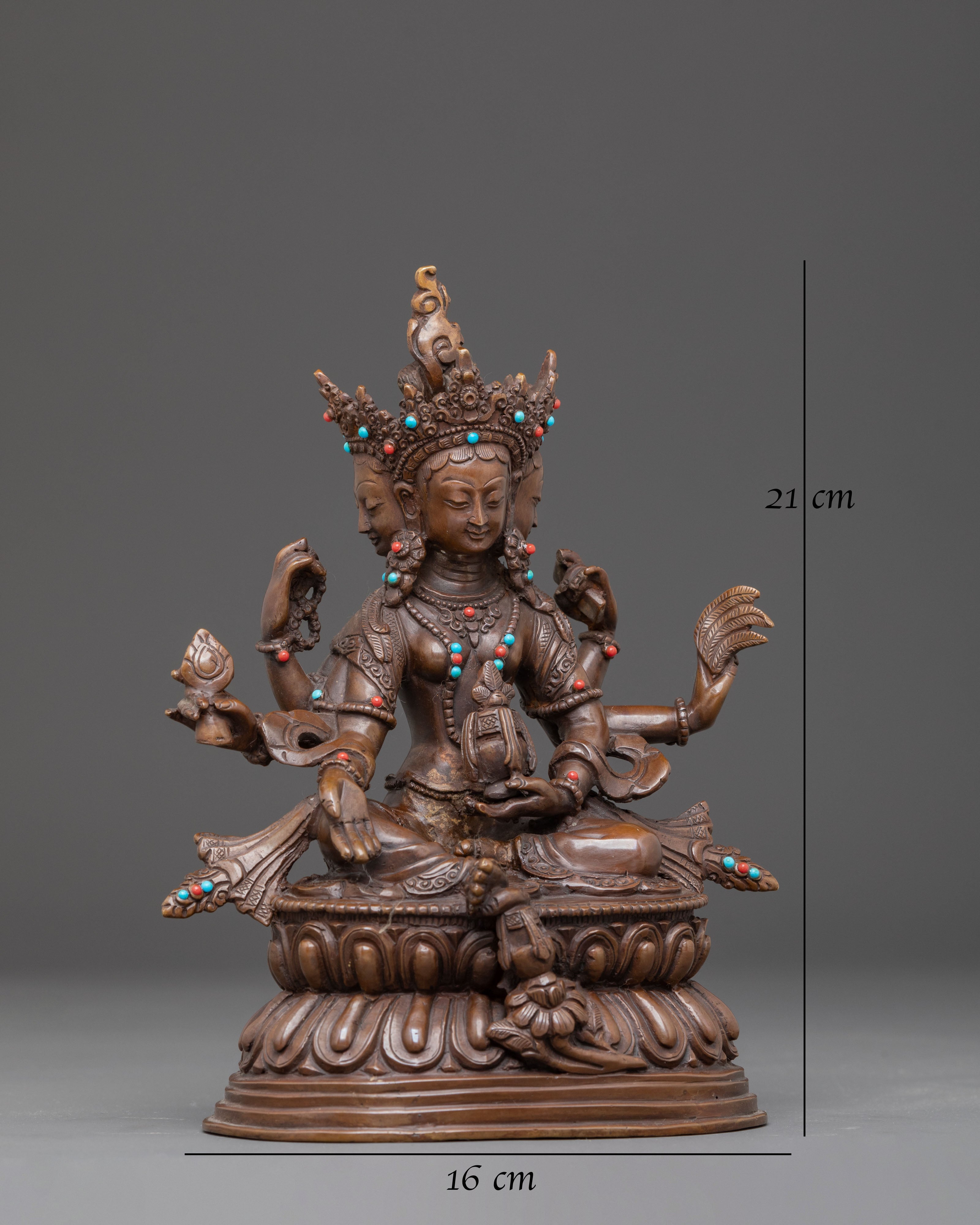 Handcrafted Goddess of Wealth Vasudhara Statue | Abundance and Prosperity Deity