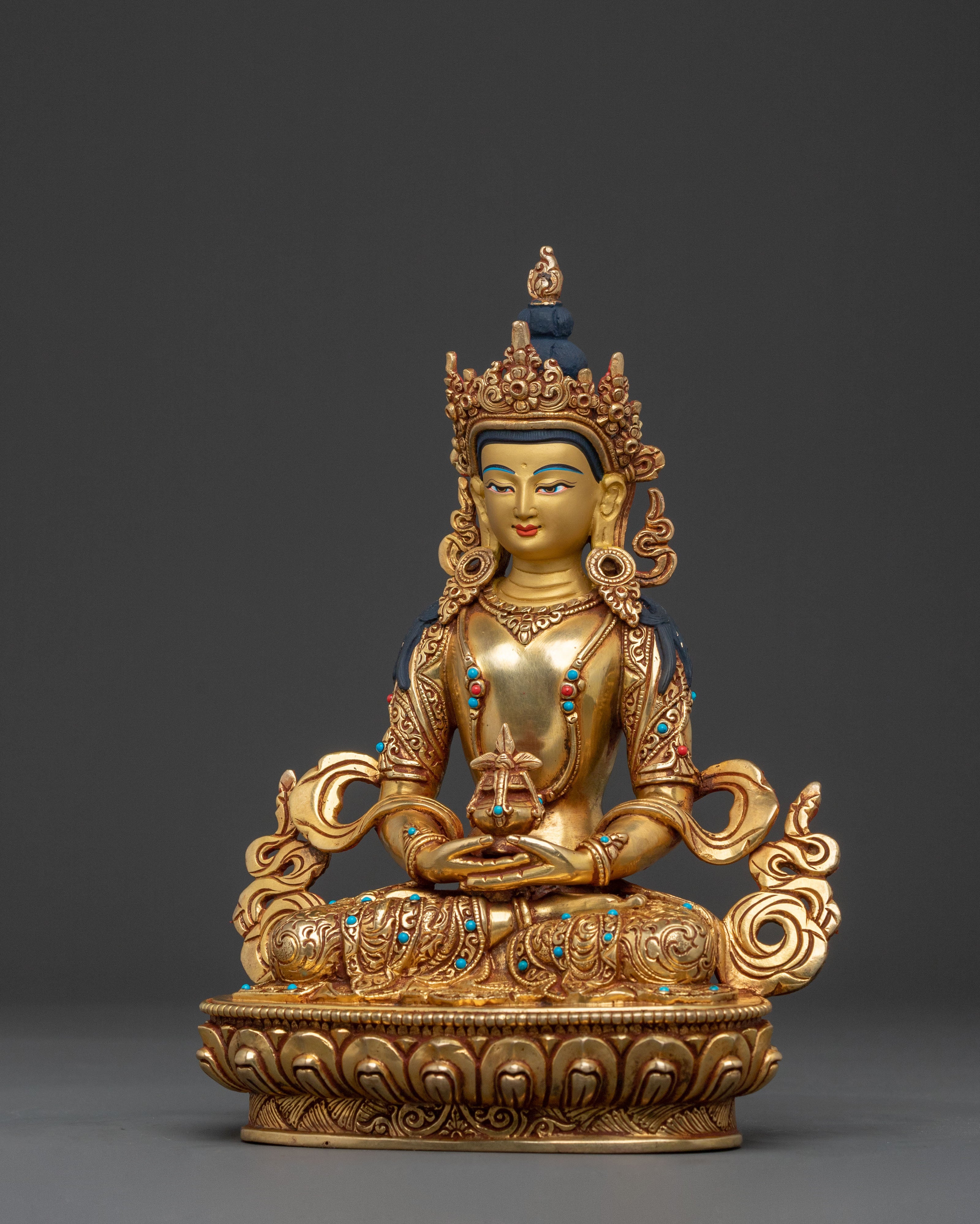 Handcrafted Amitayus Sculpture | Long Life Deity