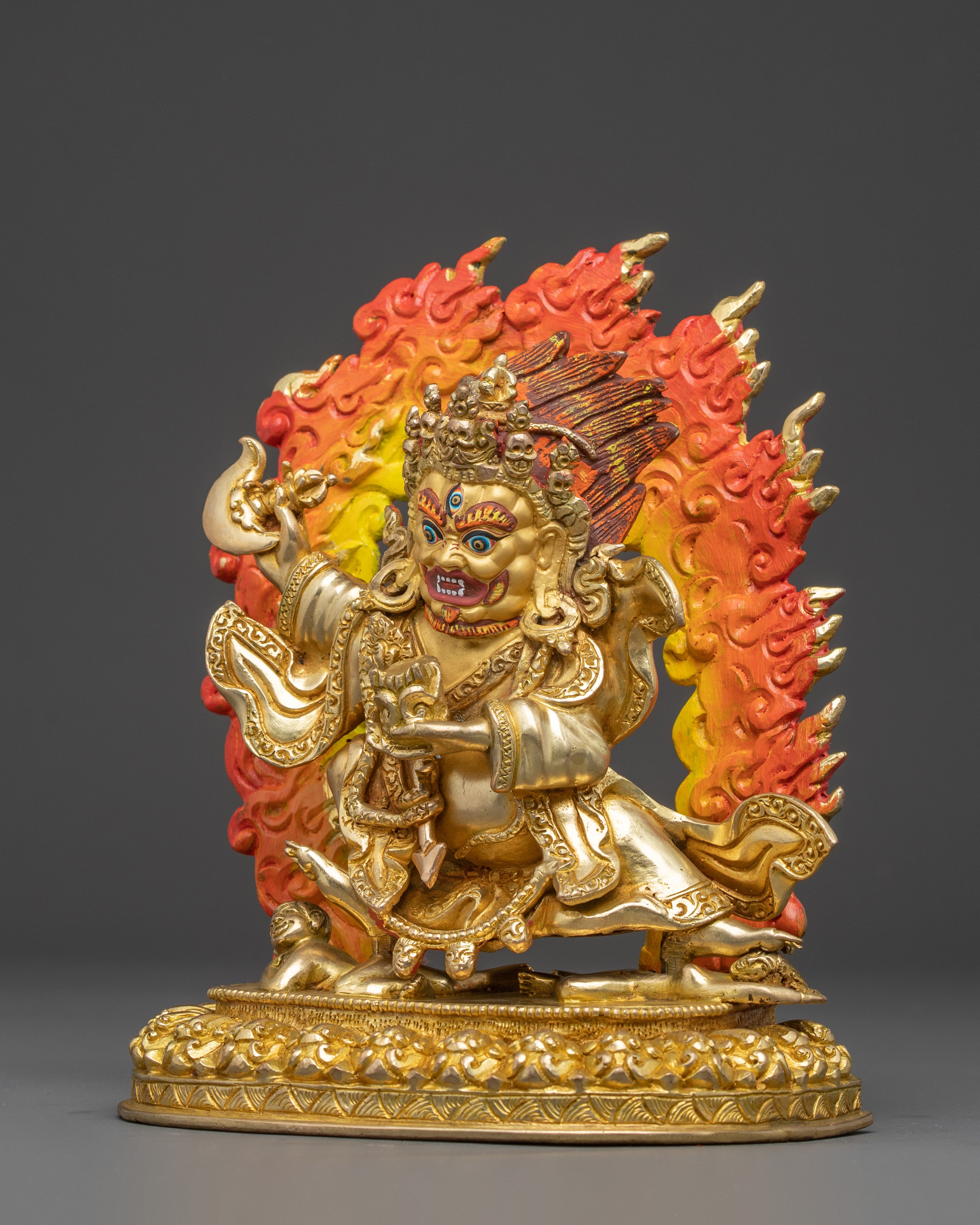 Mahakala Bernagchen Statue: The Black Cloaked Mahakala