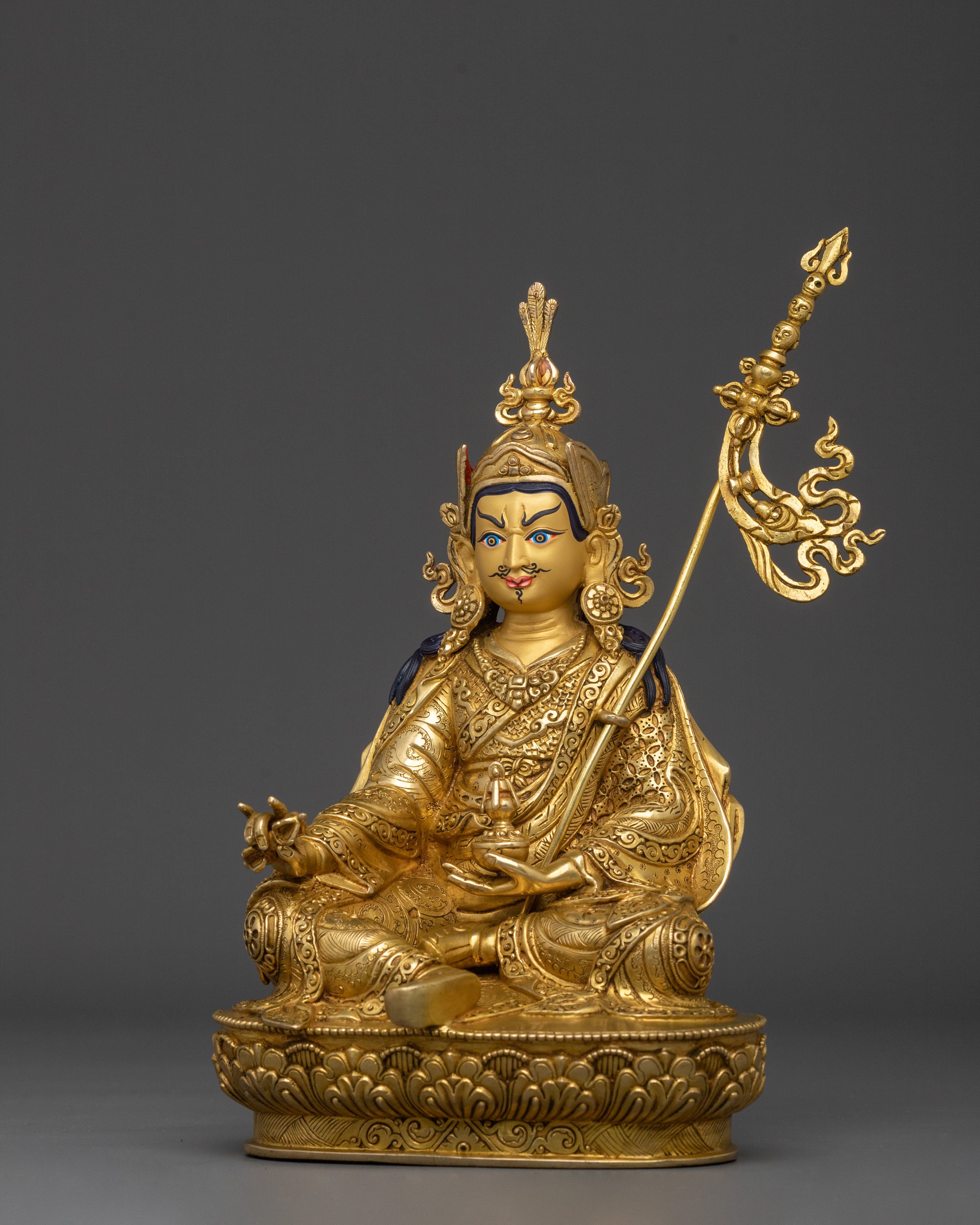 Handmade Guru Rinpoche Statue | Lotus Born Master