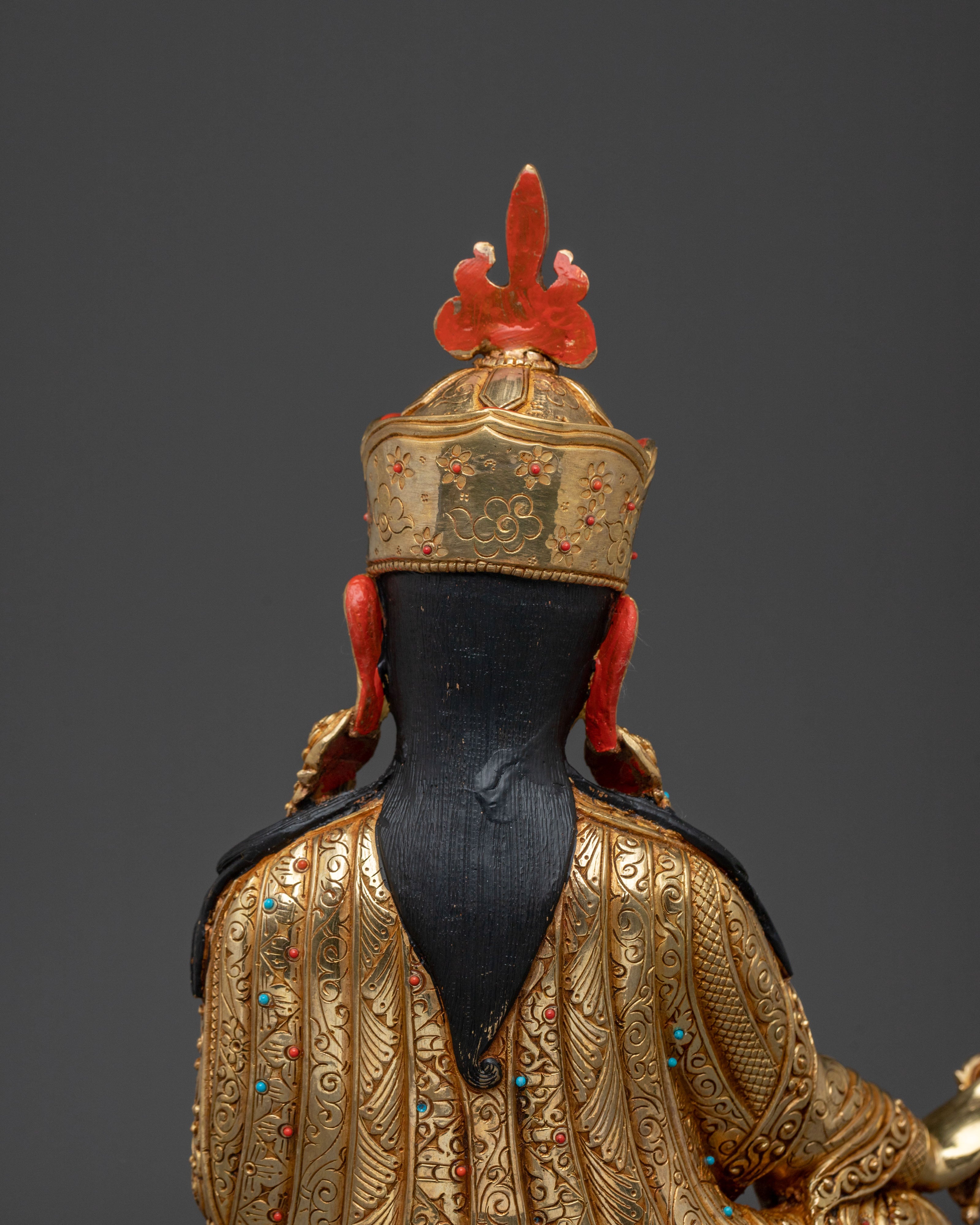 Guru Rinpoche Statue | 24K Gold Gilded Serenity