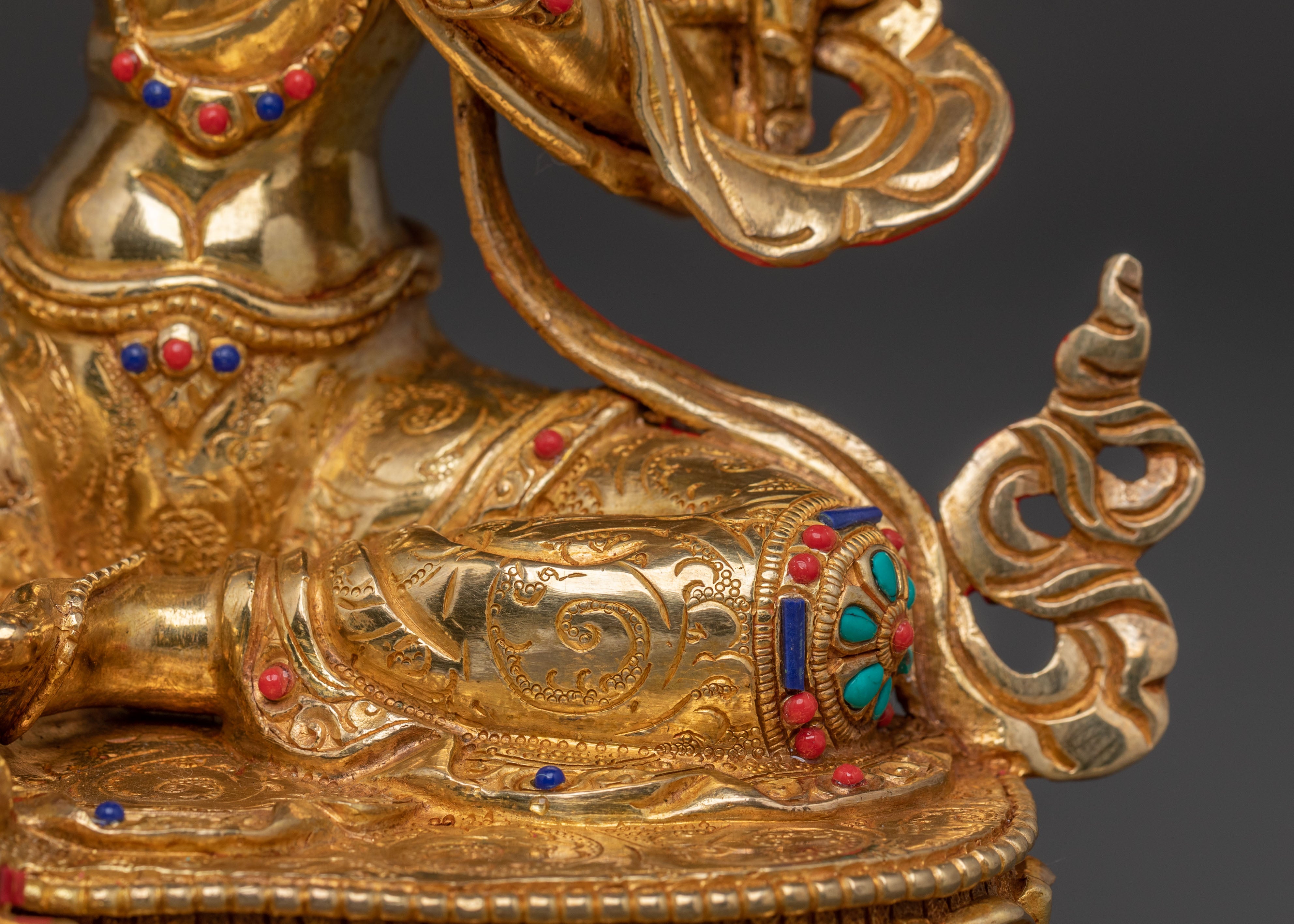 Guardian Green Tara 24K Gold Gilded Sculpture