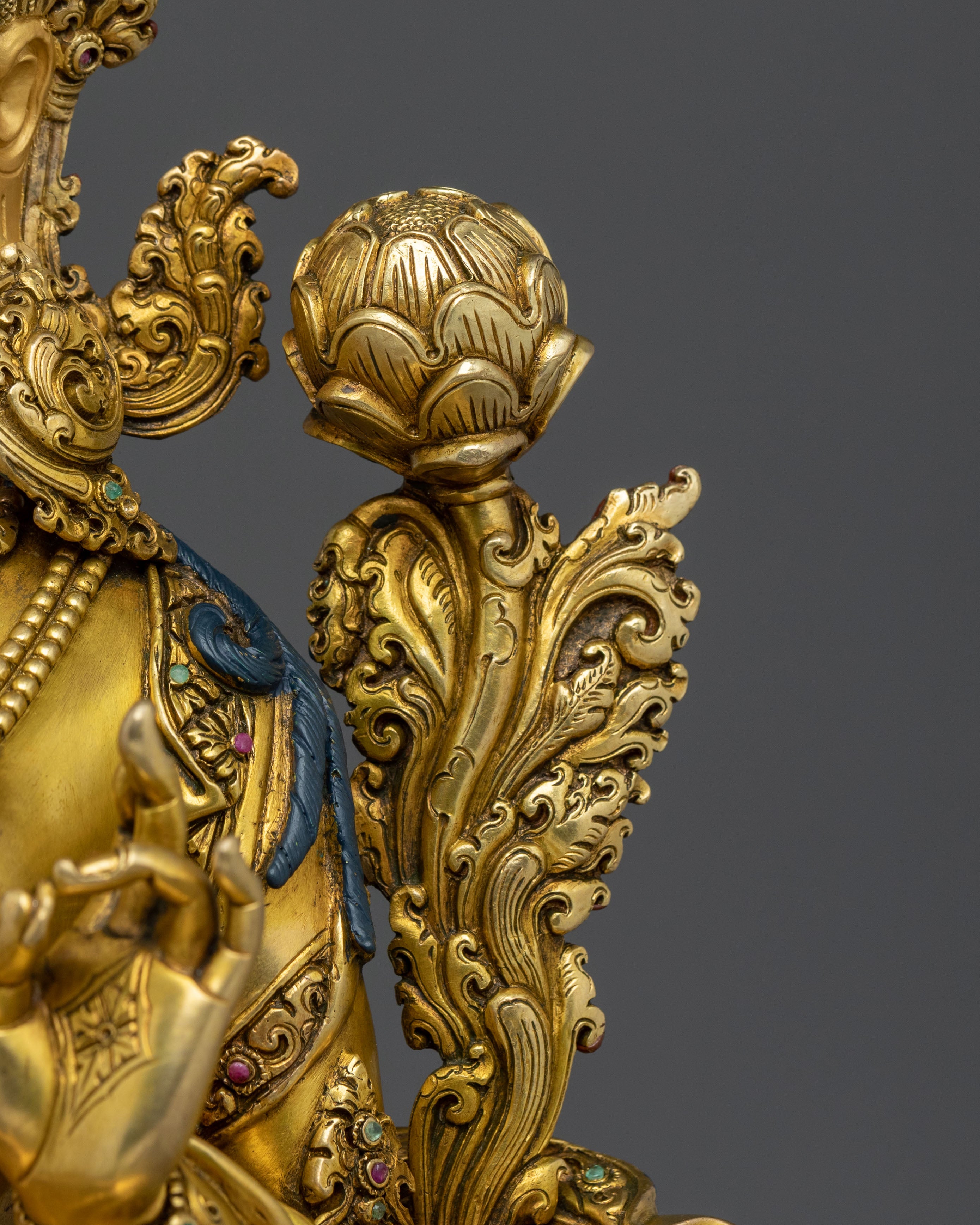 Tibetan Goddess Green Tara Statue | Buddhist Shrine