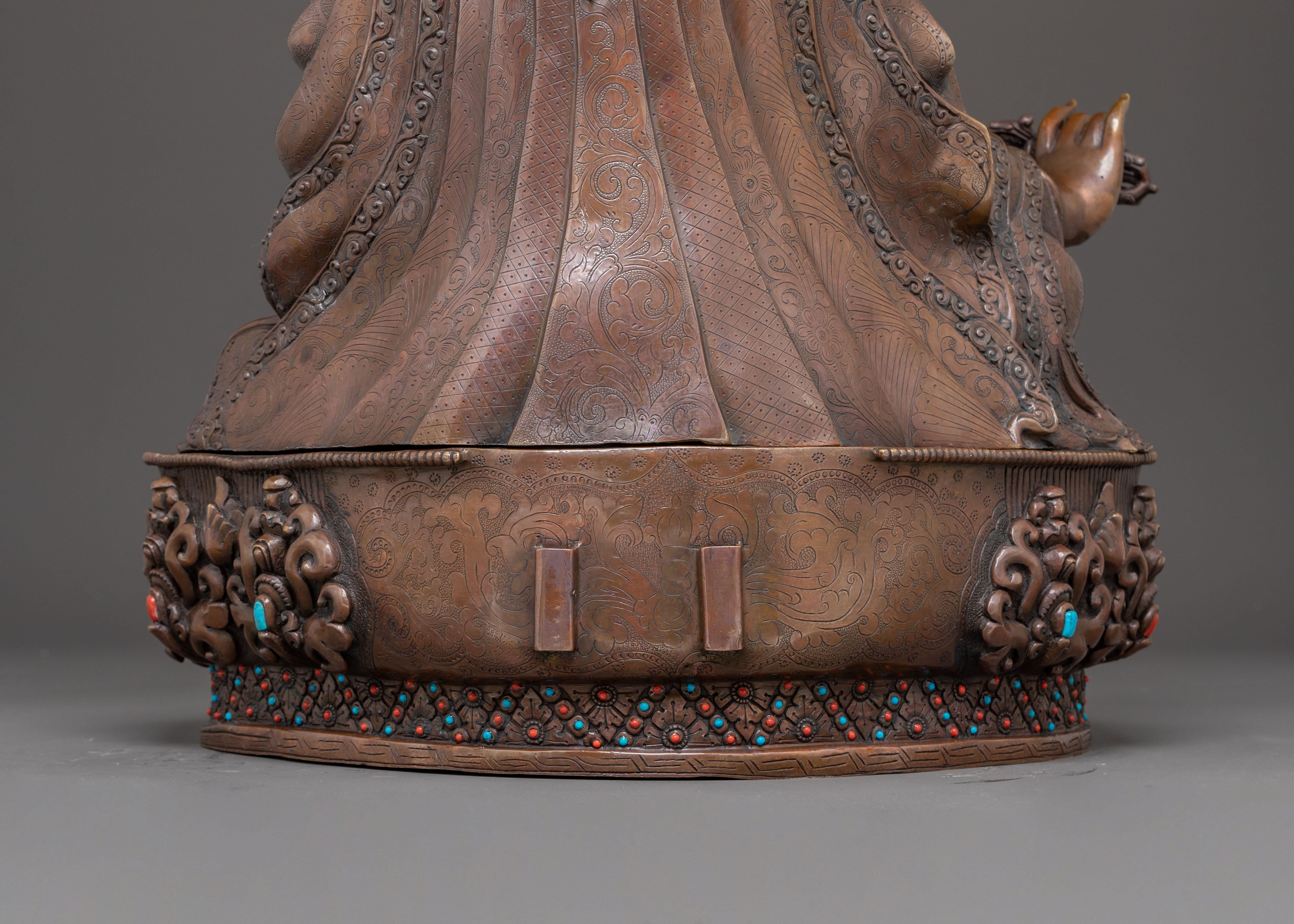 Handmade Guru Rinpoche Statue of Blessing and Power | Padmasambhava Artwork