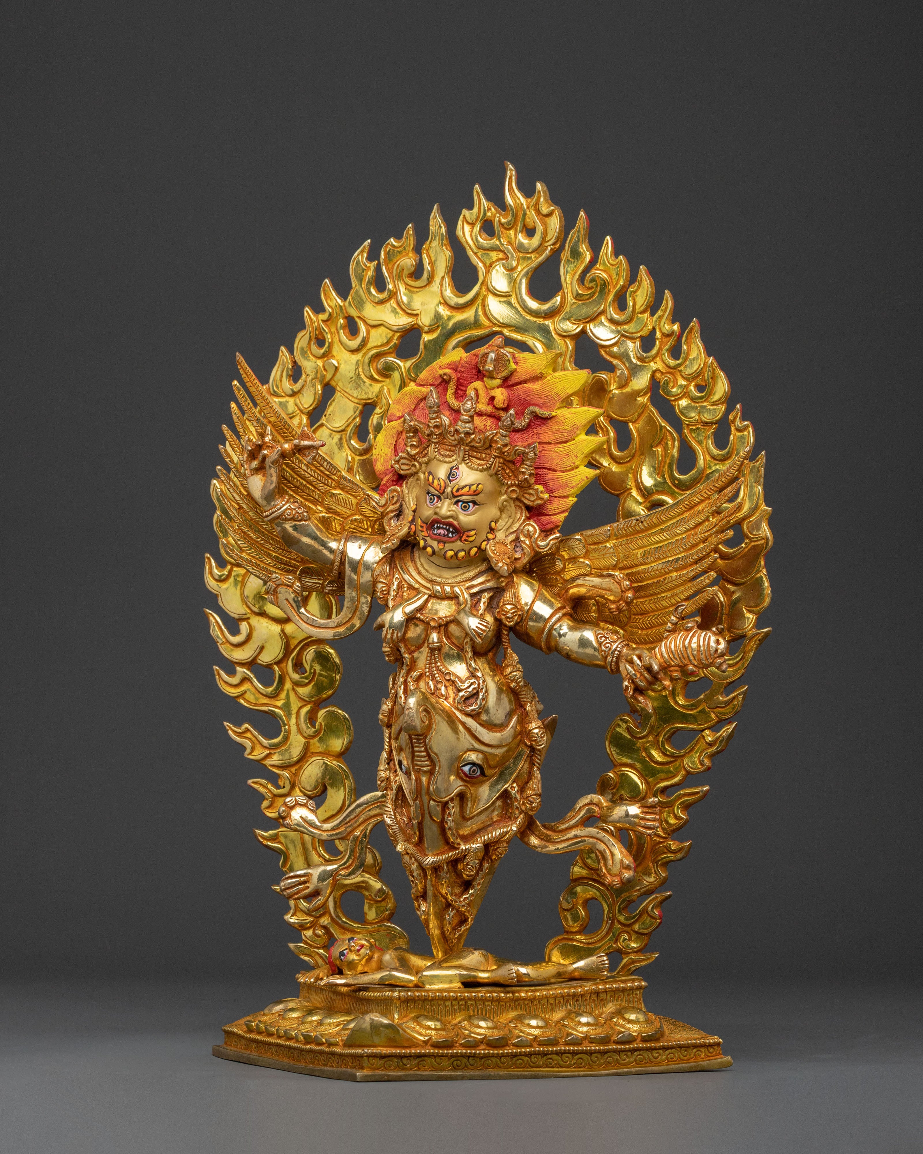 Traditional Vajrakilaya Statue | Wrathful Tantric Deity of Transformation