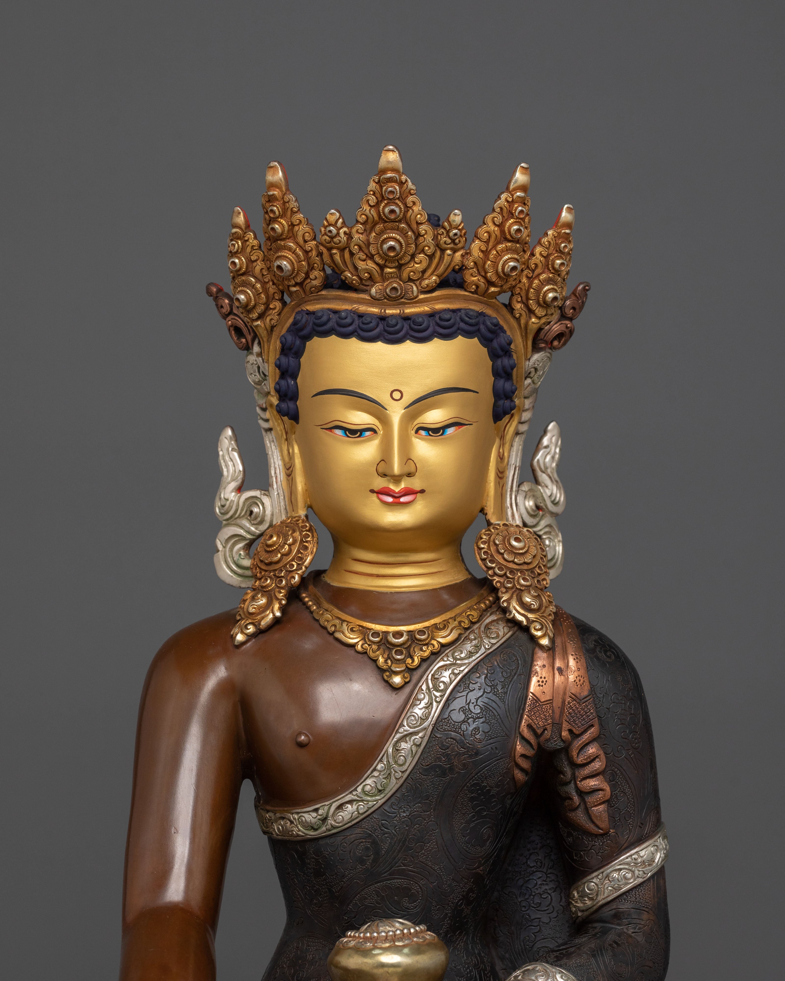 Shakyamuni Buddha Statue: Sacred Tibetan Buddhist Sculpture