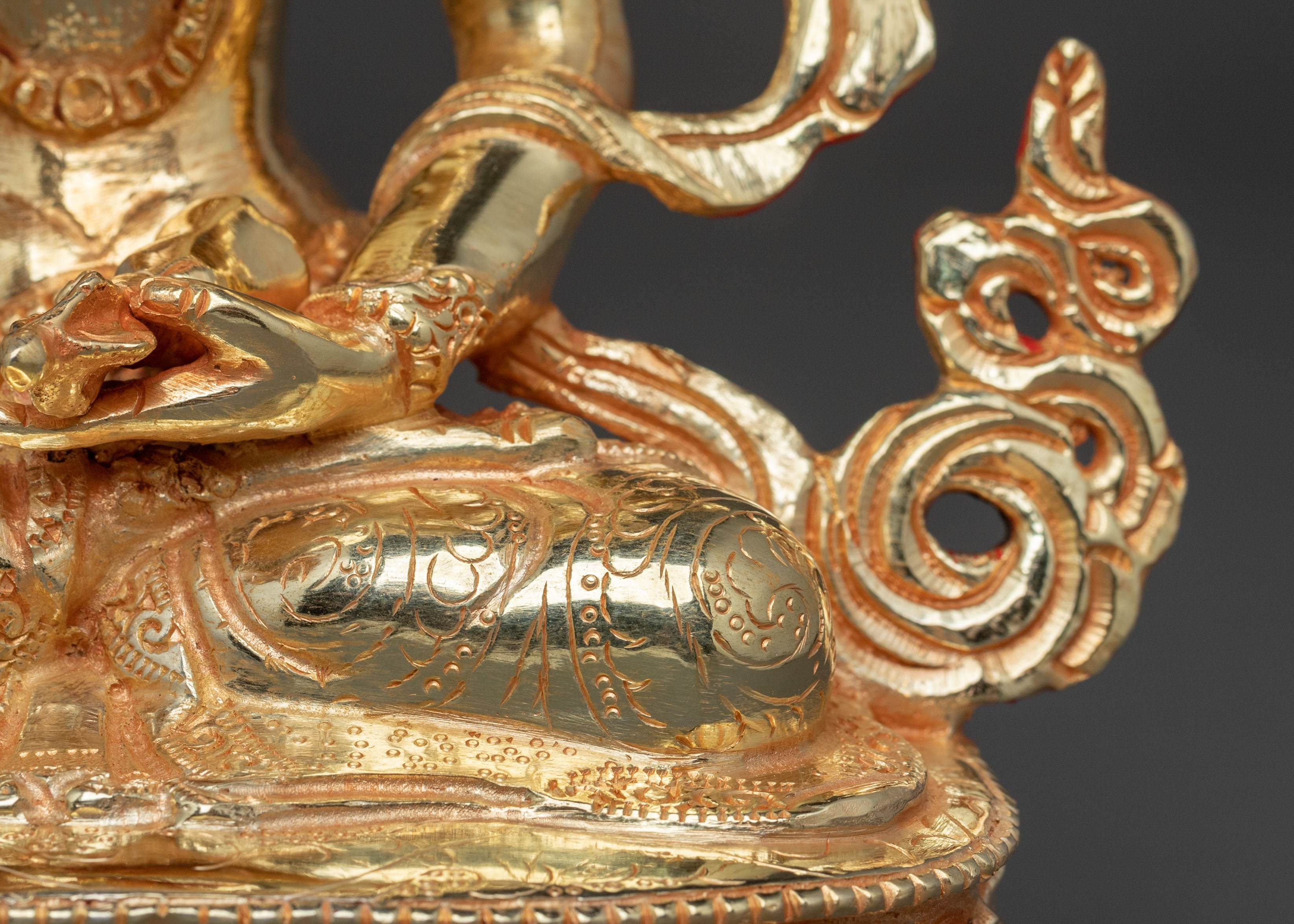 Hand Carved Vajrasattva Copper Statue | Buddhist Decor