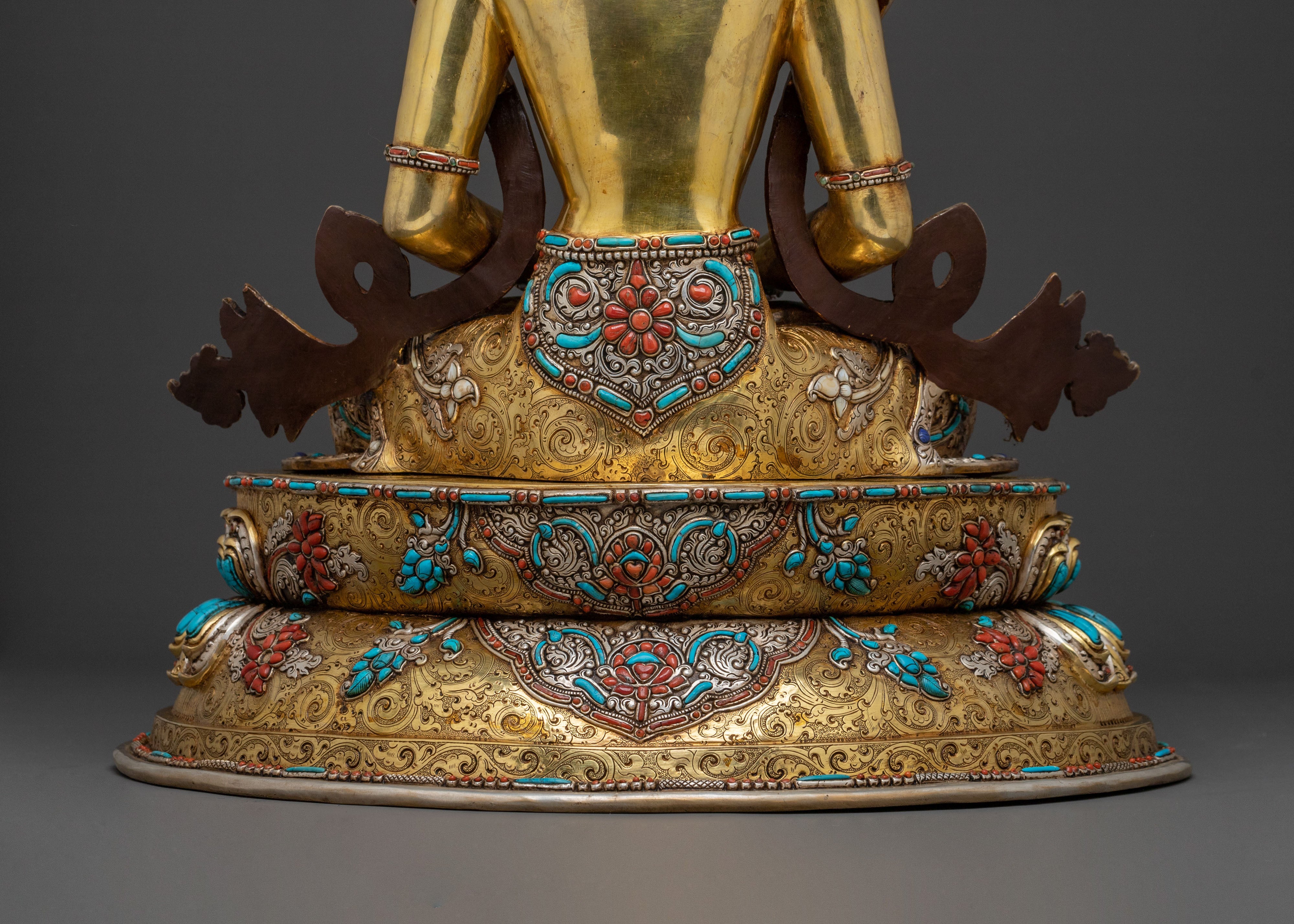Amitayus 24k Gold Gilded Statue | Altar Home Decor