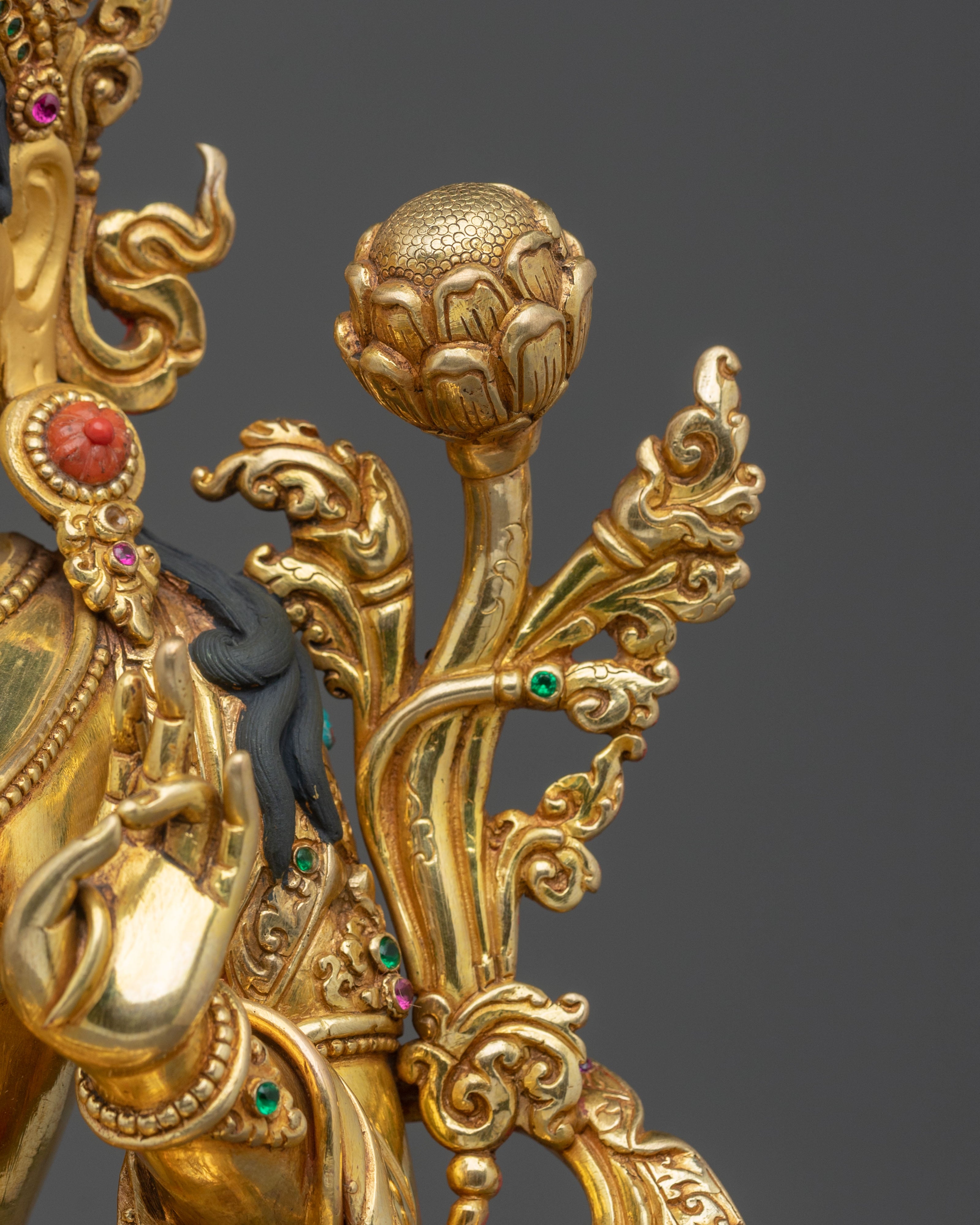 Handmade Green Tara Spiritual Figurine | Home Decor