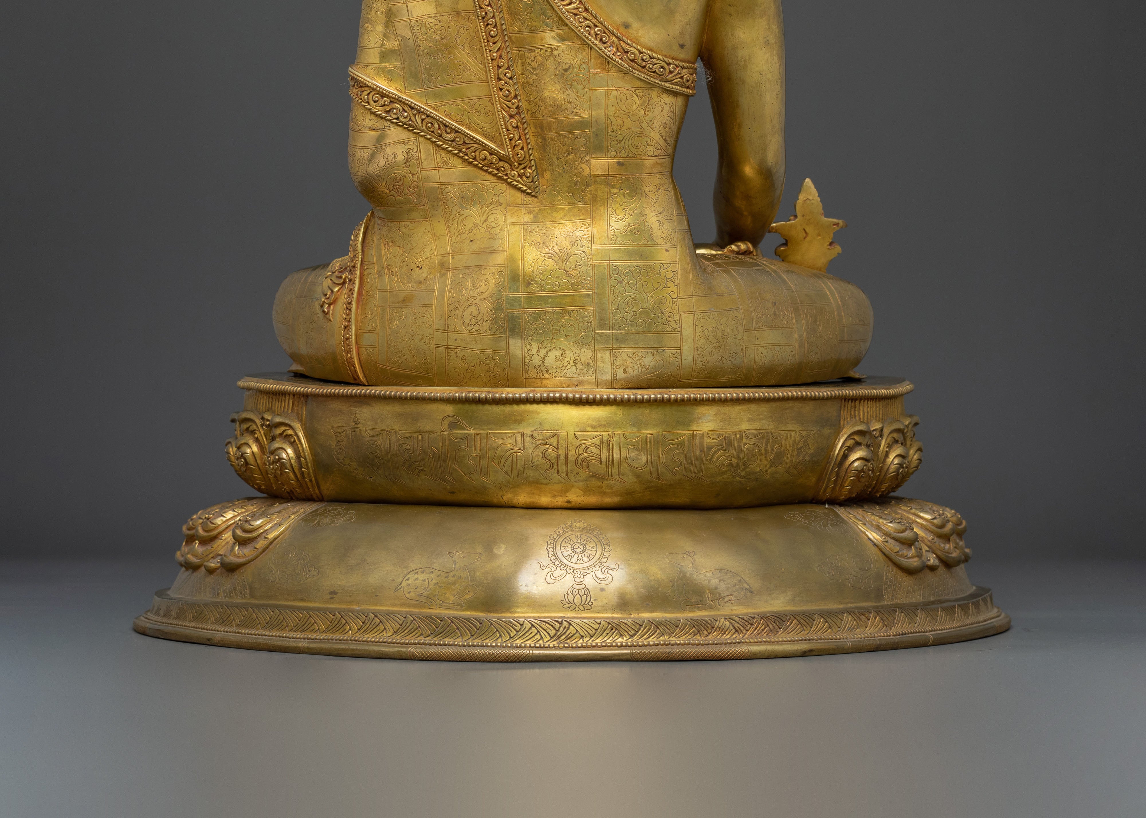 Tibetan Medicine Buddha Buddhist Statue | 24K Gold Gilded
