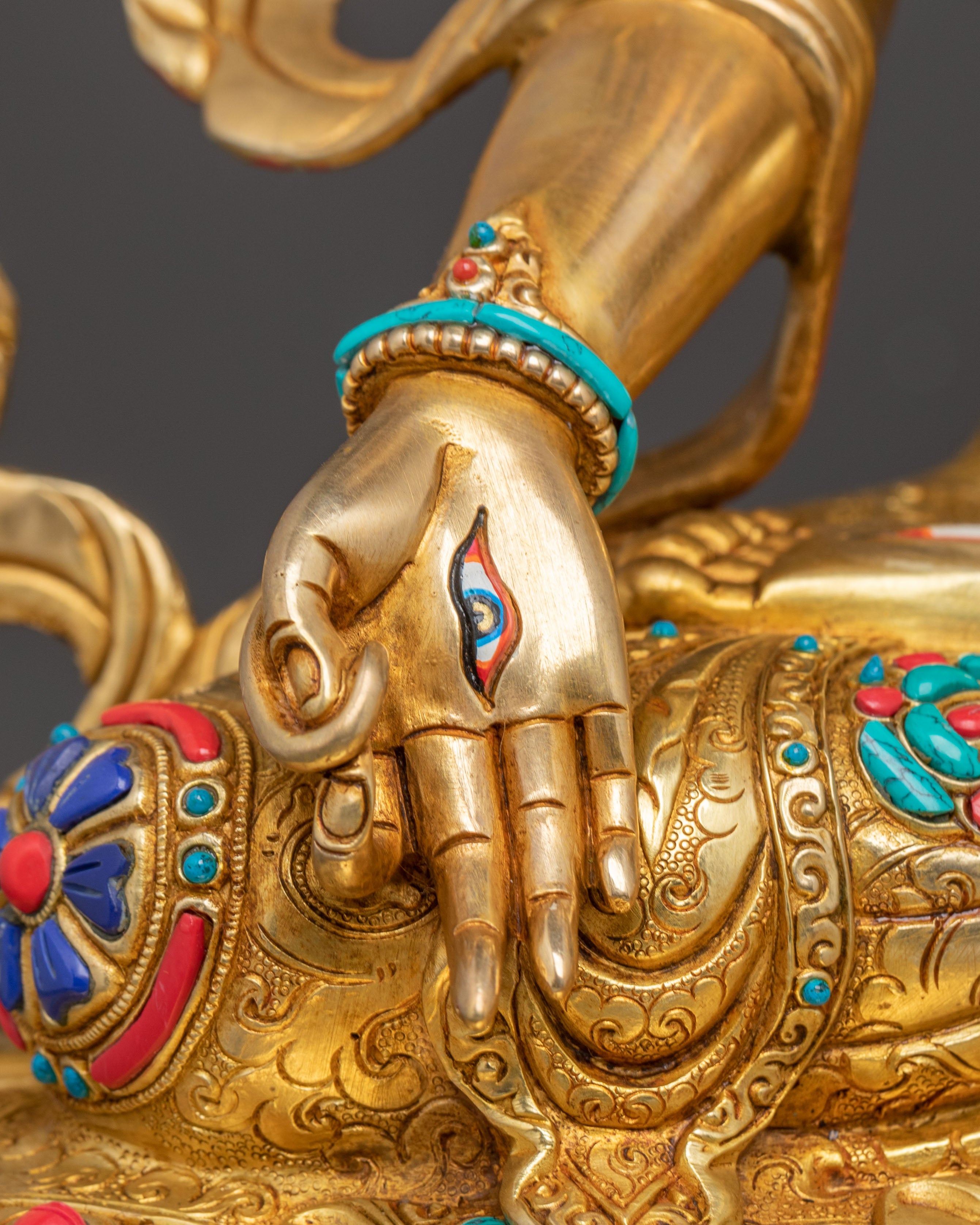 White Tara Divine Statue | Hand-Gilded Copper