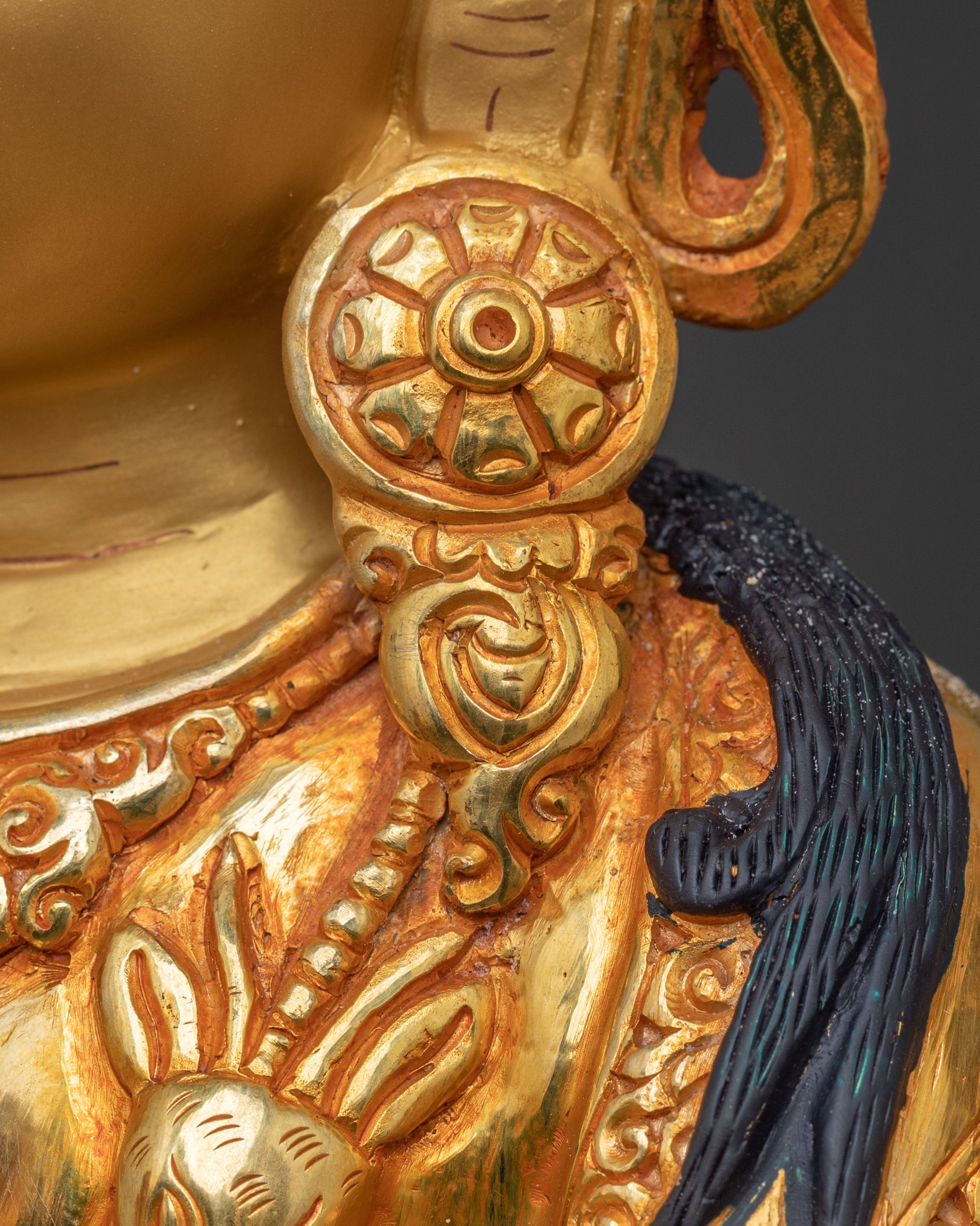 Chenrezig Buddha Statue - 24K Gold Gilded Copper Avalokiteshvara