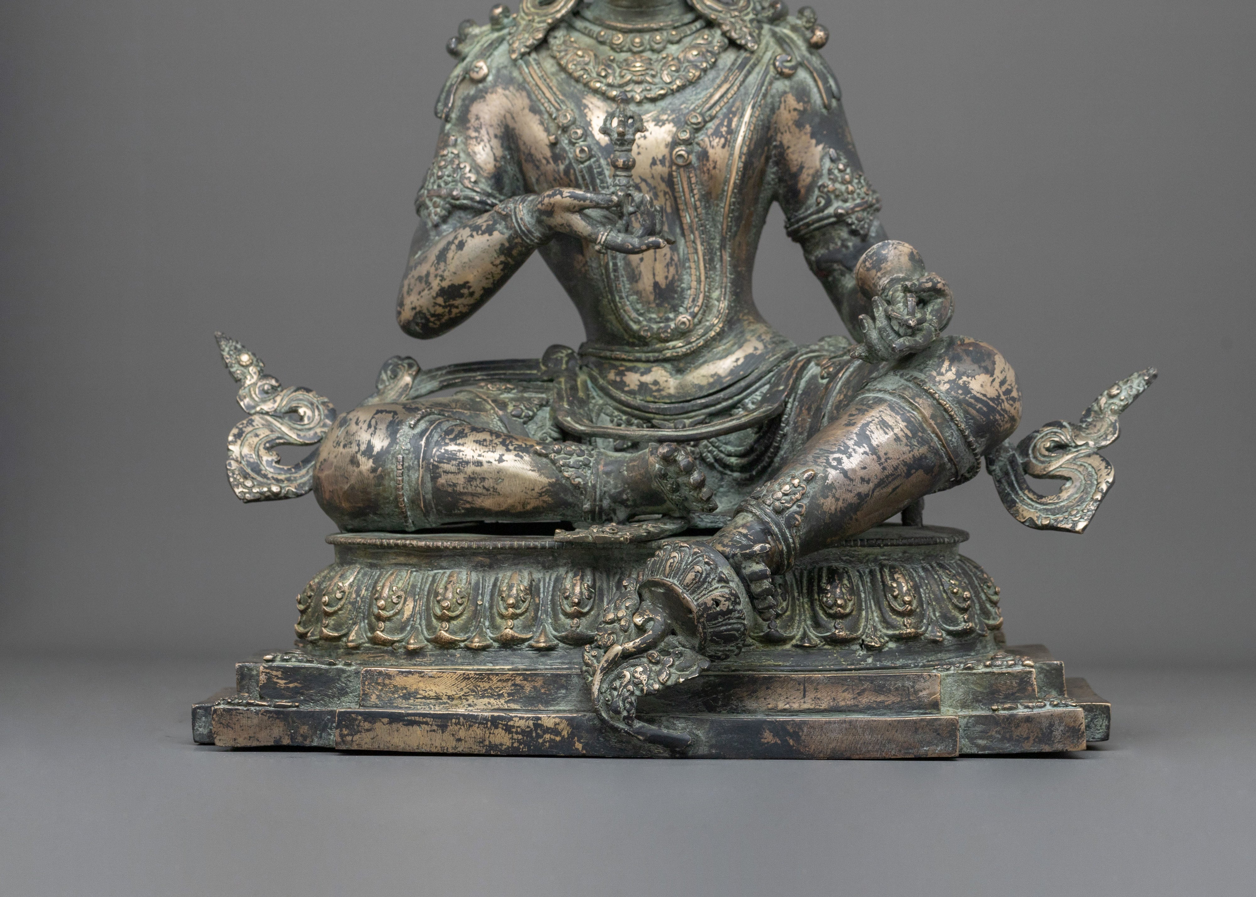 Hand-Carved Vajrasattva Sacred Sculpture | Home Decor