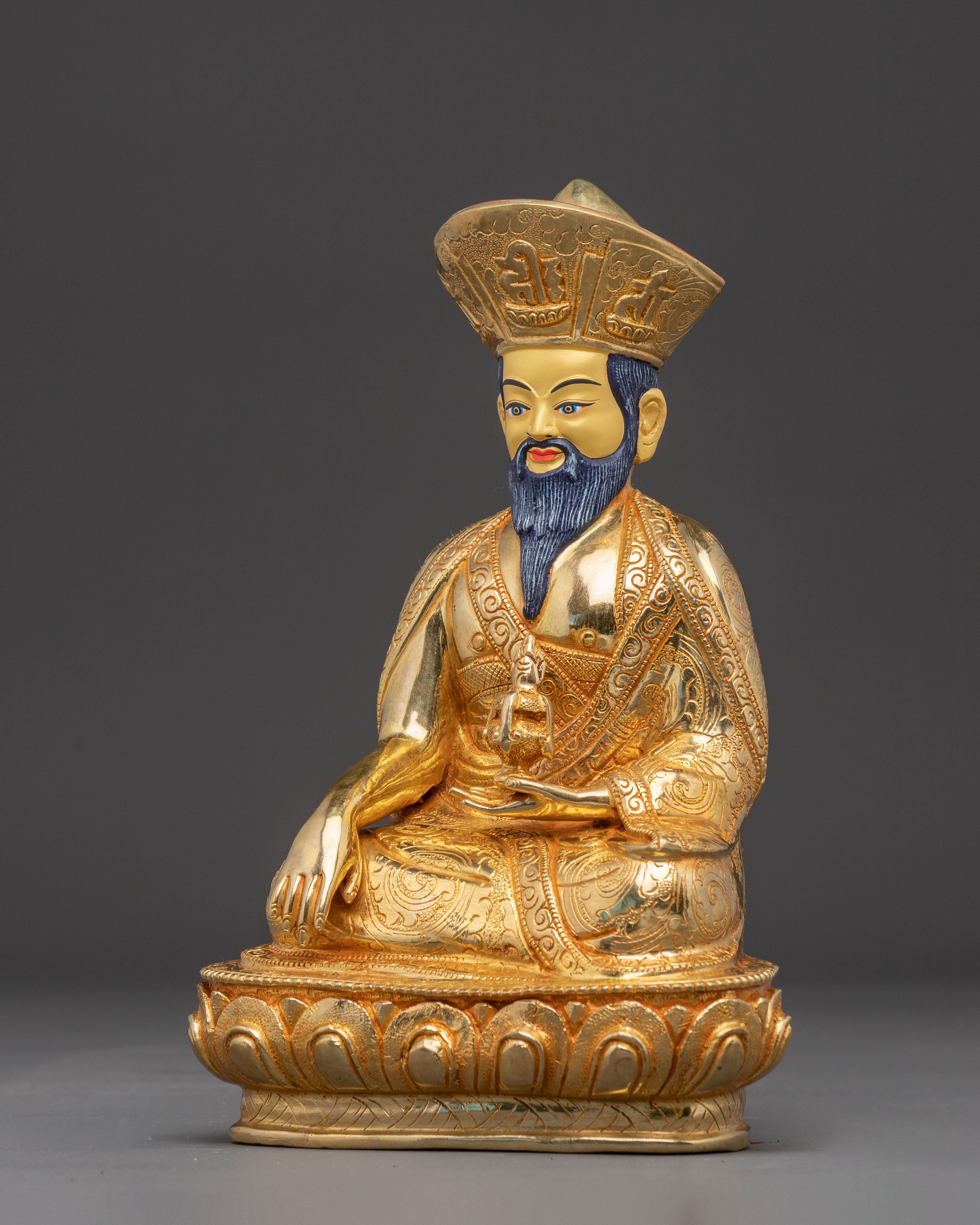 Handcrafted Guru Shapdum Sculpture | Meditation Altar Decor