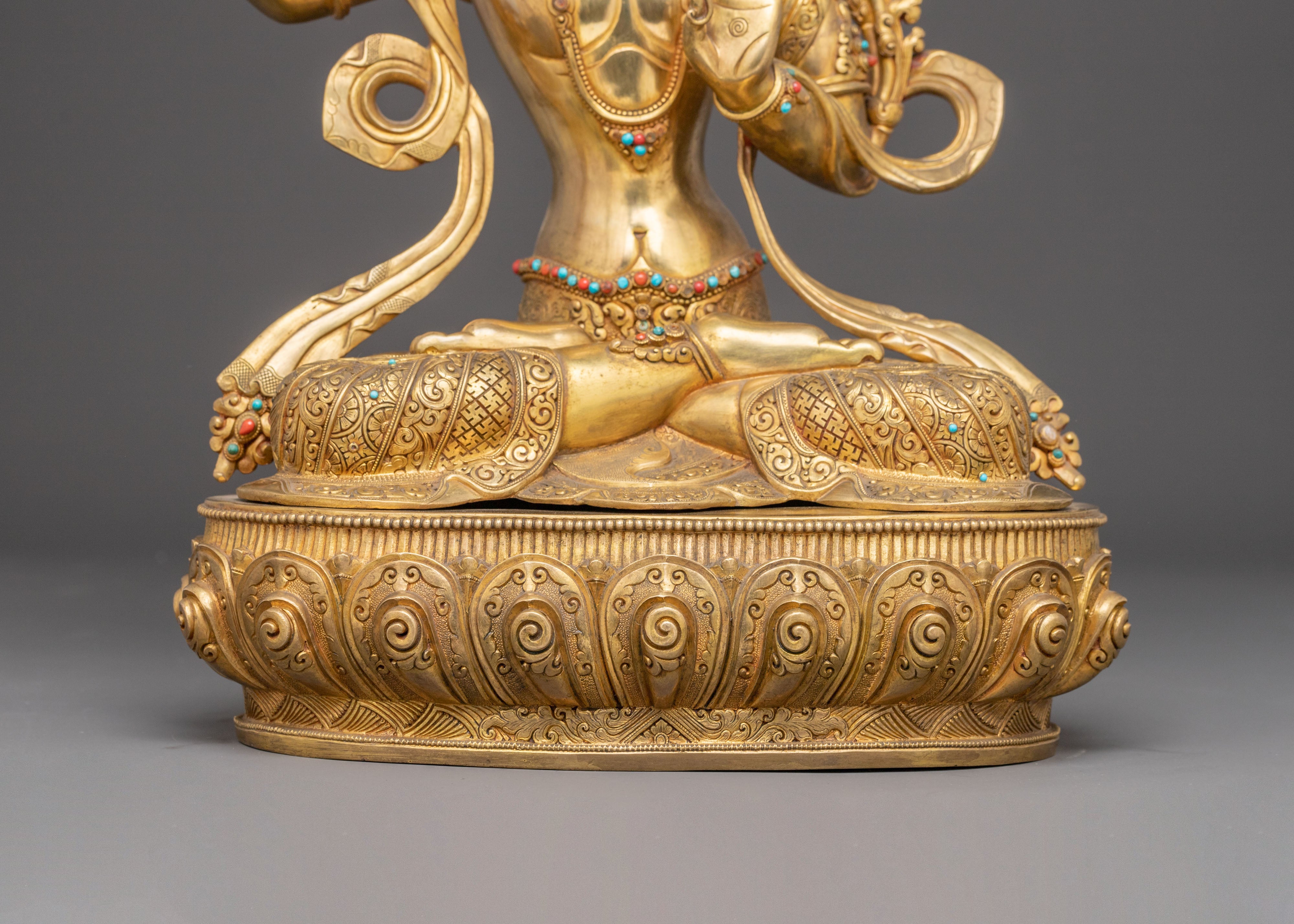 Manjushri Bodhisattva Handcrafted Statue | Traditional Himalayan Art