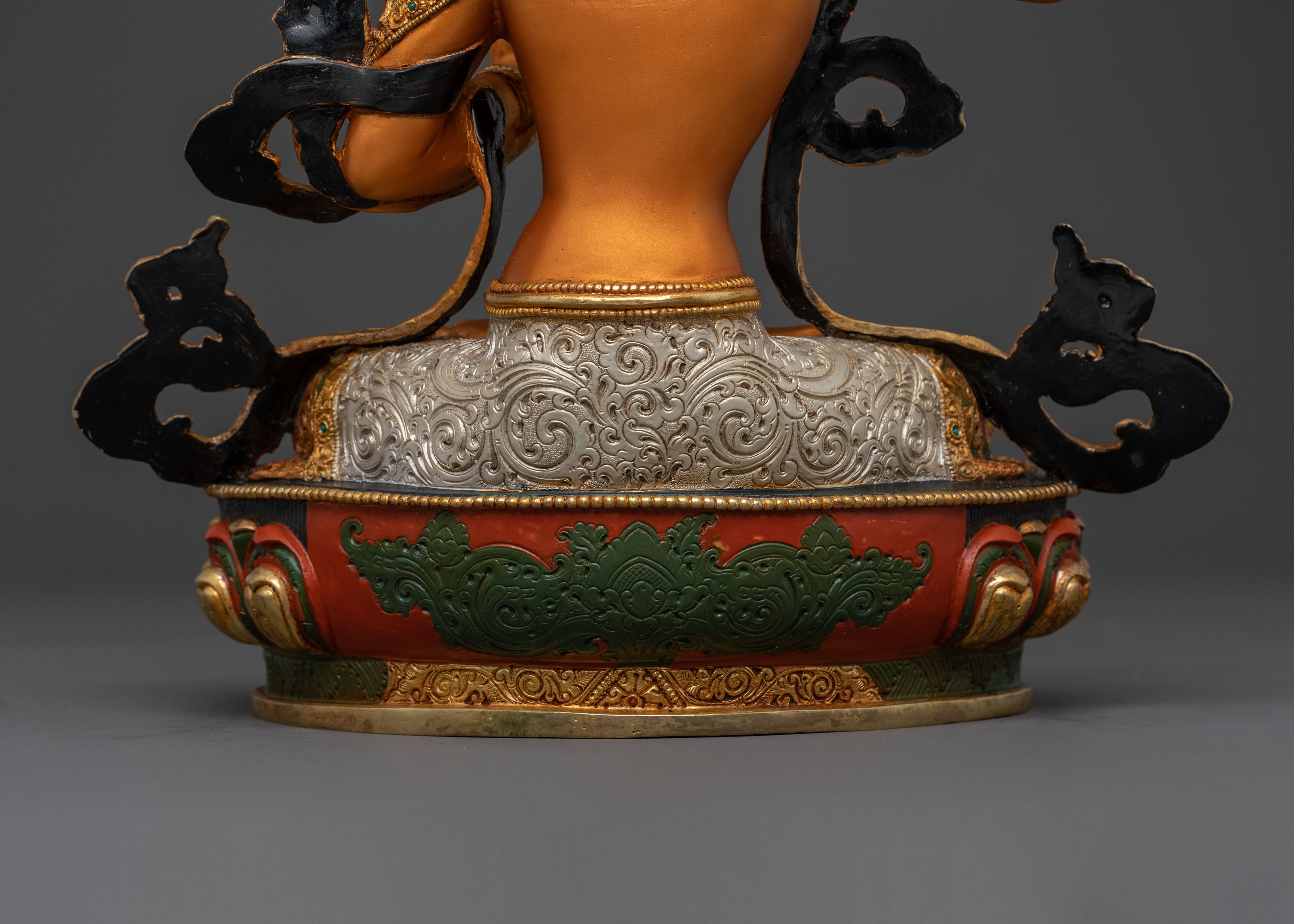 Manjushri Wisdom Statue | 24K Gold Gilded Figure