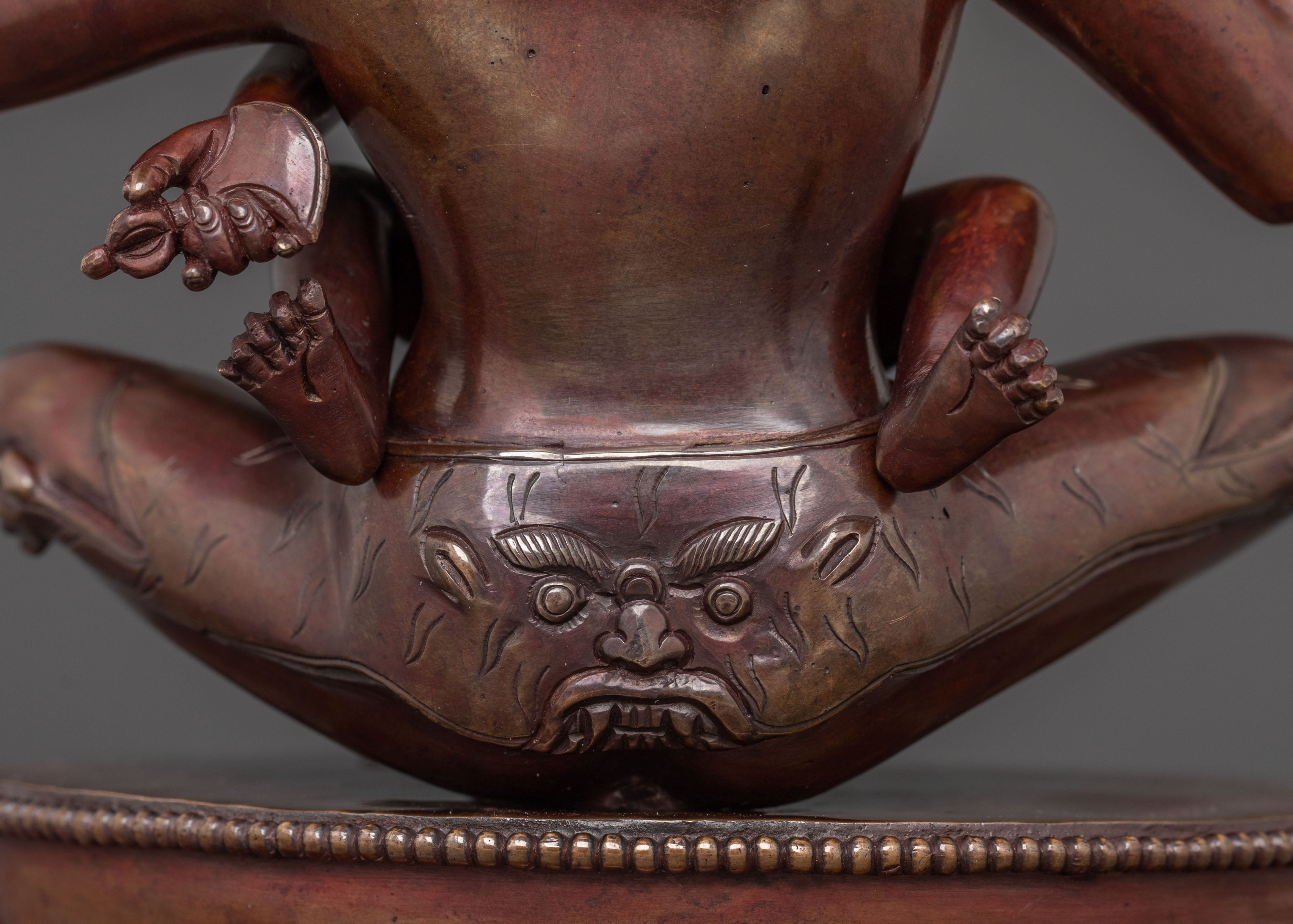 Ghantapa Statue - Oxidized Copper Art