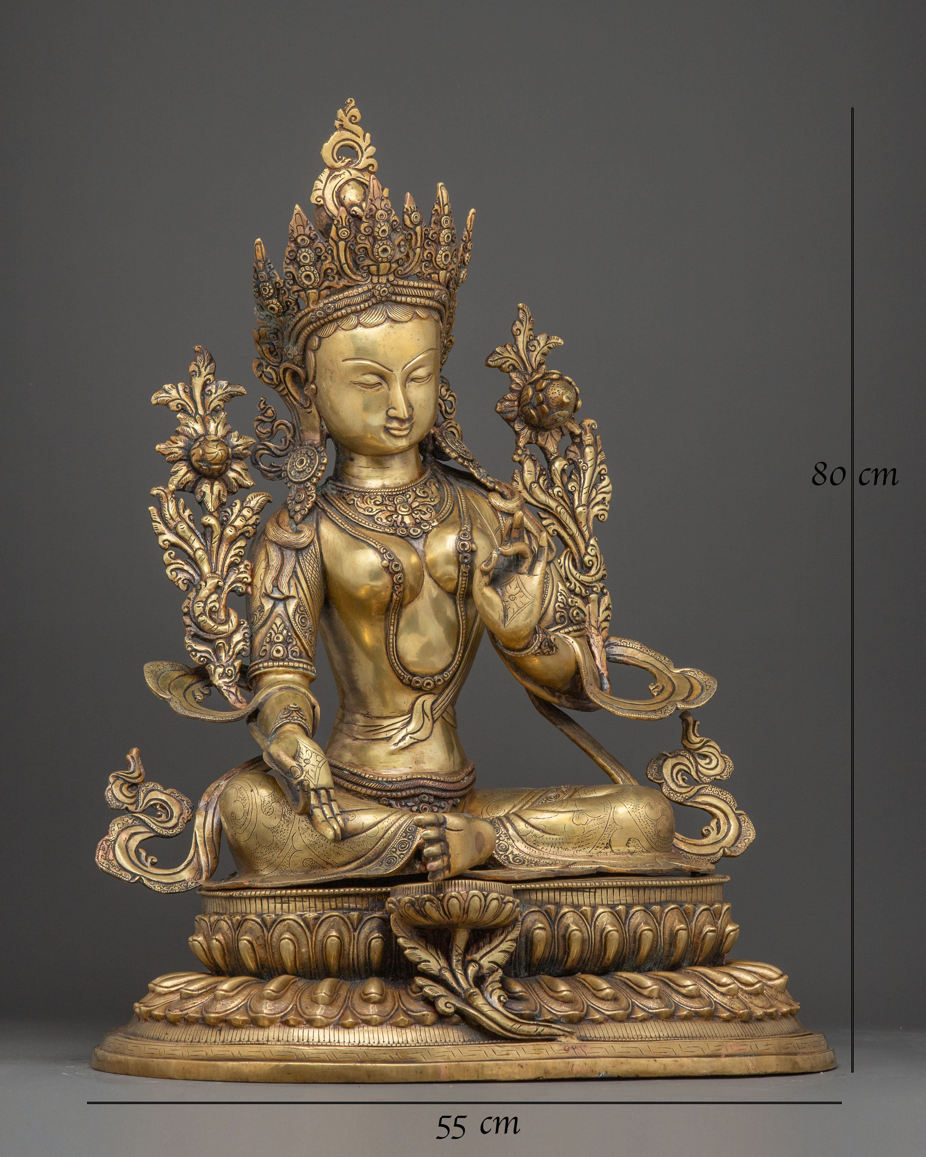 Green Tara Copper Statue: Mother of Liberation