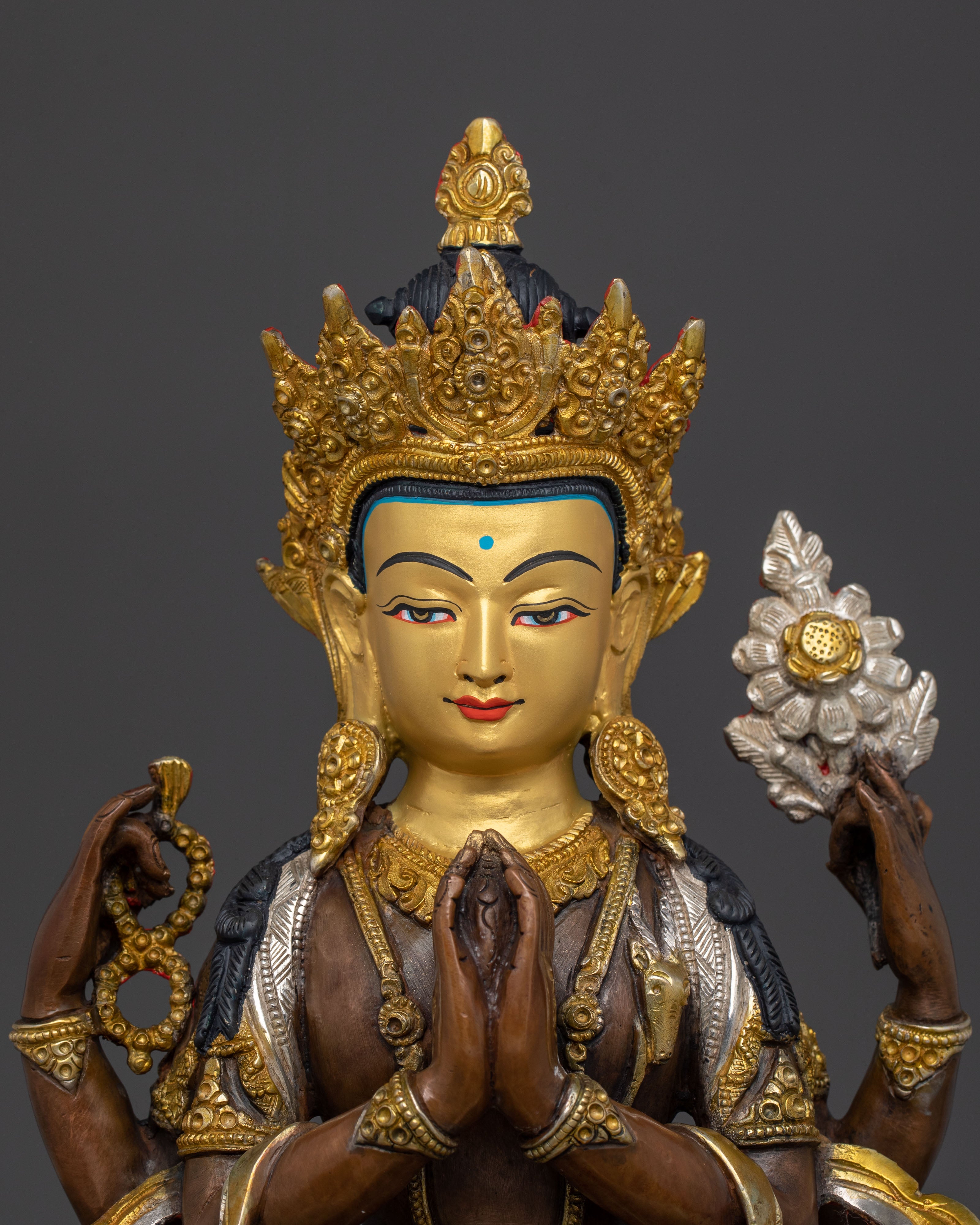 Chenrezig Four Armed Statue | Tibetan Buddhist Deity of Universal Compassion