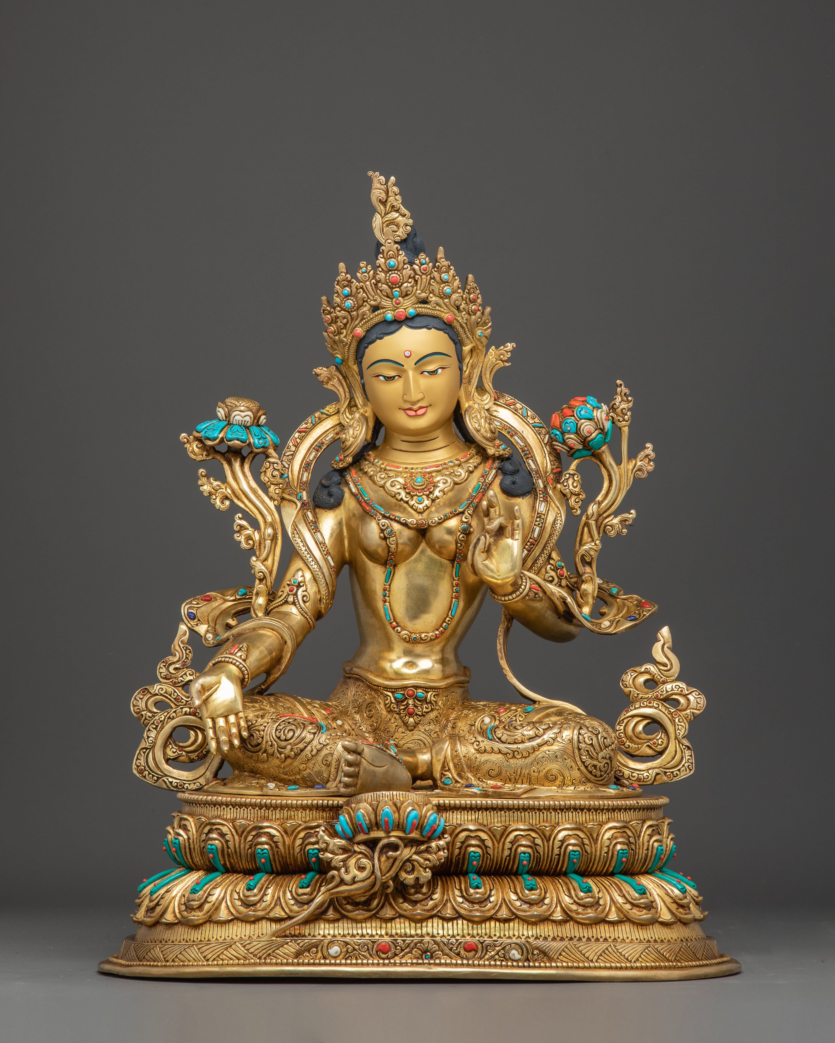 Green Tara Sculpture: Mother of Love and Compassion | Himalayan Artwork